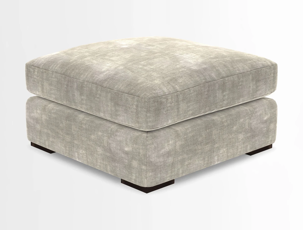 Stockbridge Combi Footstool in Two Tone Plain Biscuit