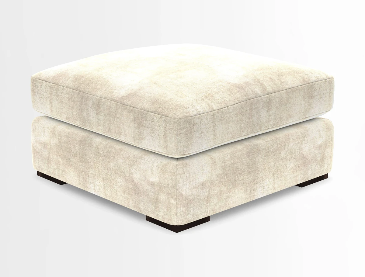 Stockbridge Combi Footstool in Two Tone Plain Biscuit