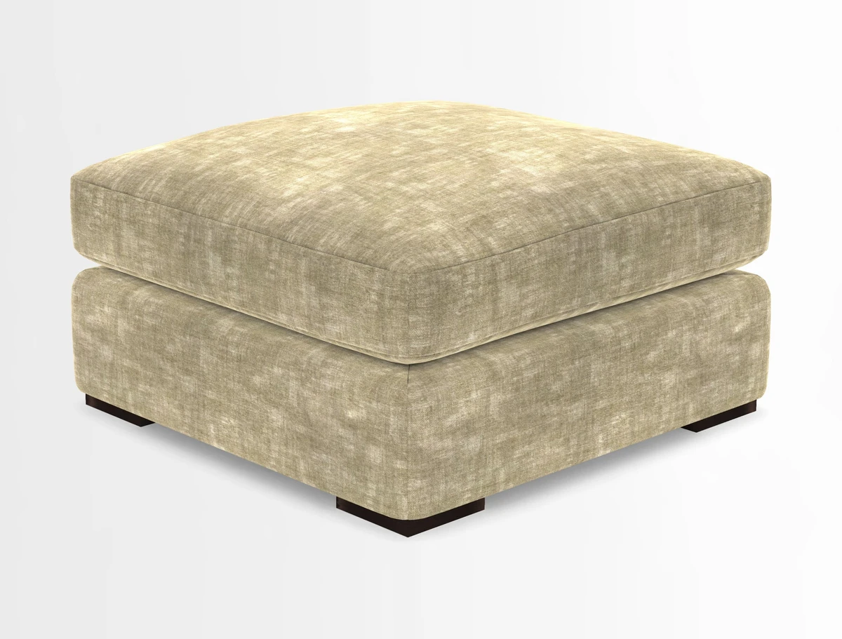 Stockbridge Combi Footstool in Two Tone Plain Biscuit