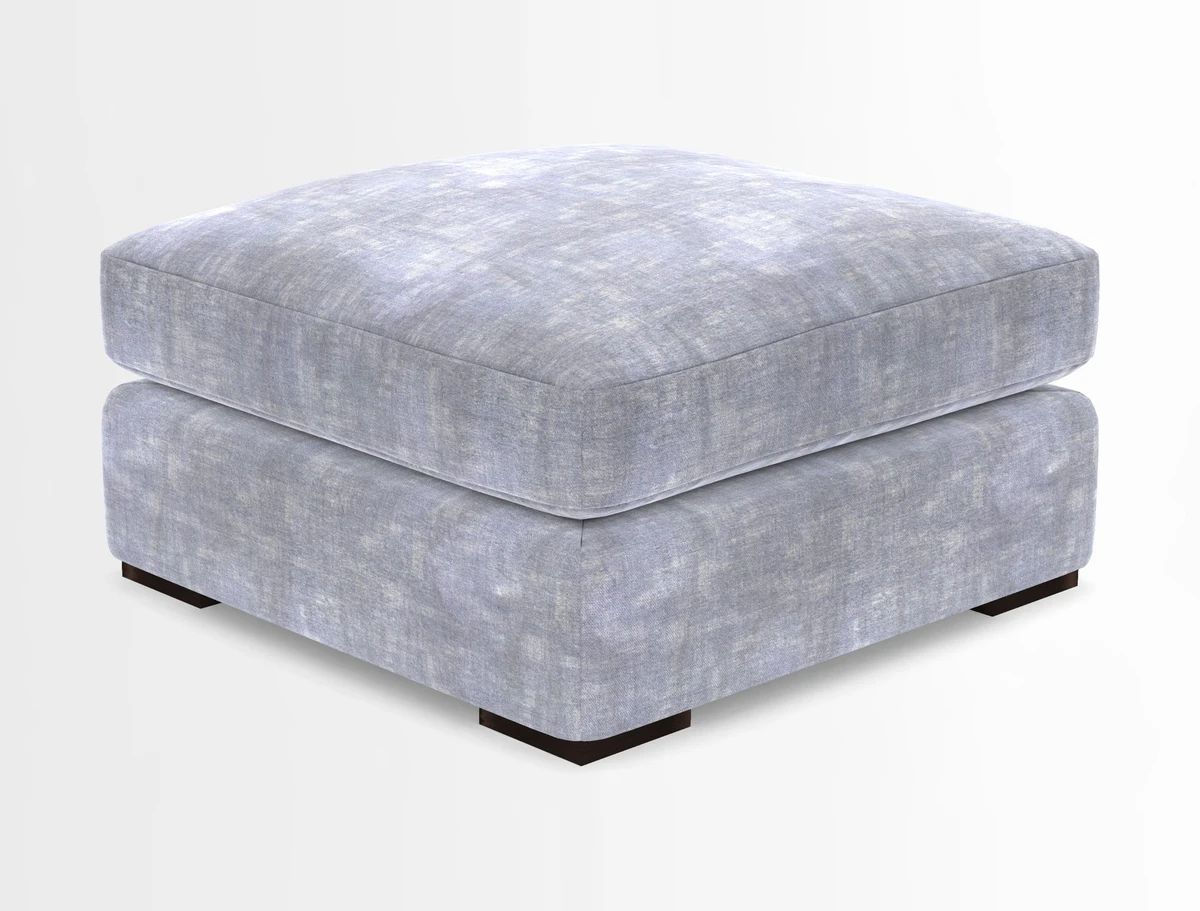 Stockbridge Combi Footstool in Two Tone Plain Biscuit