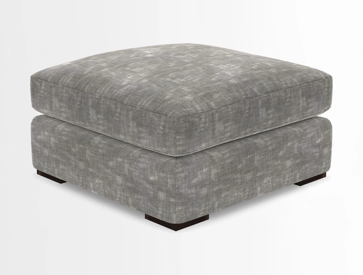 Stockbridge Combi Footstool in Two Tone Plain Biscuit