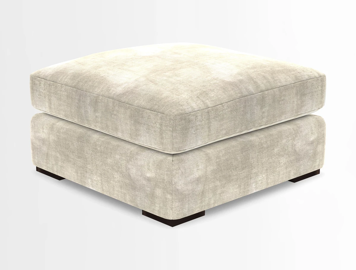 Stockbridge Combi Footstool in Two Tone Plain Biscuit