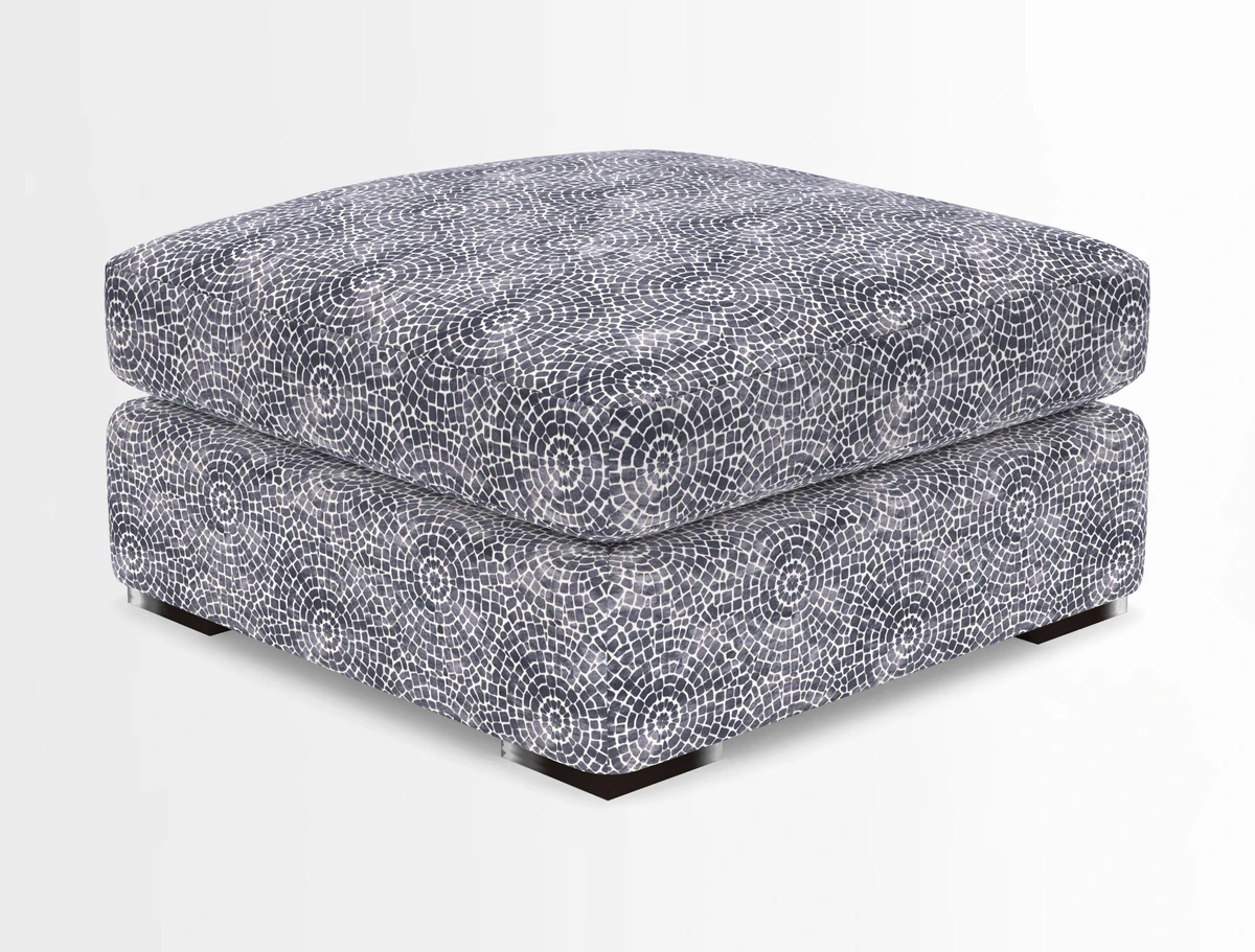Stockbridge Combi Footstool in Two Tone Plain Biscuit