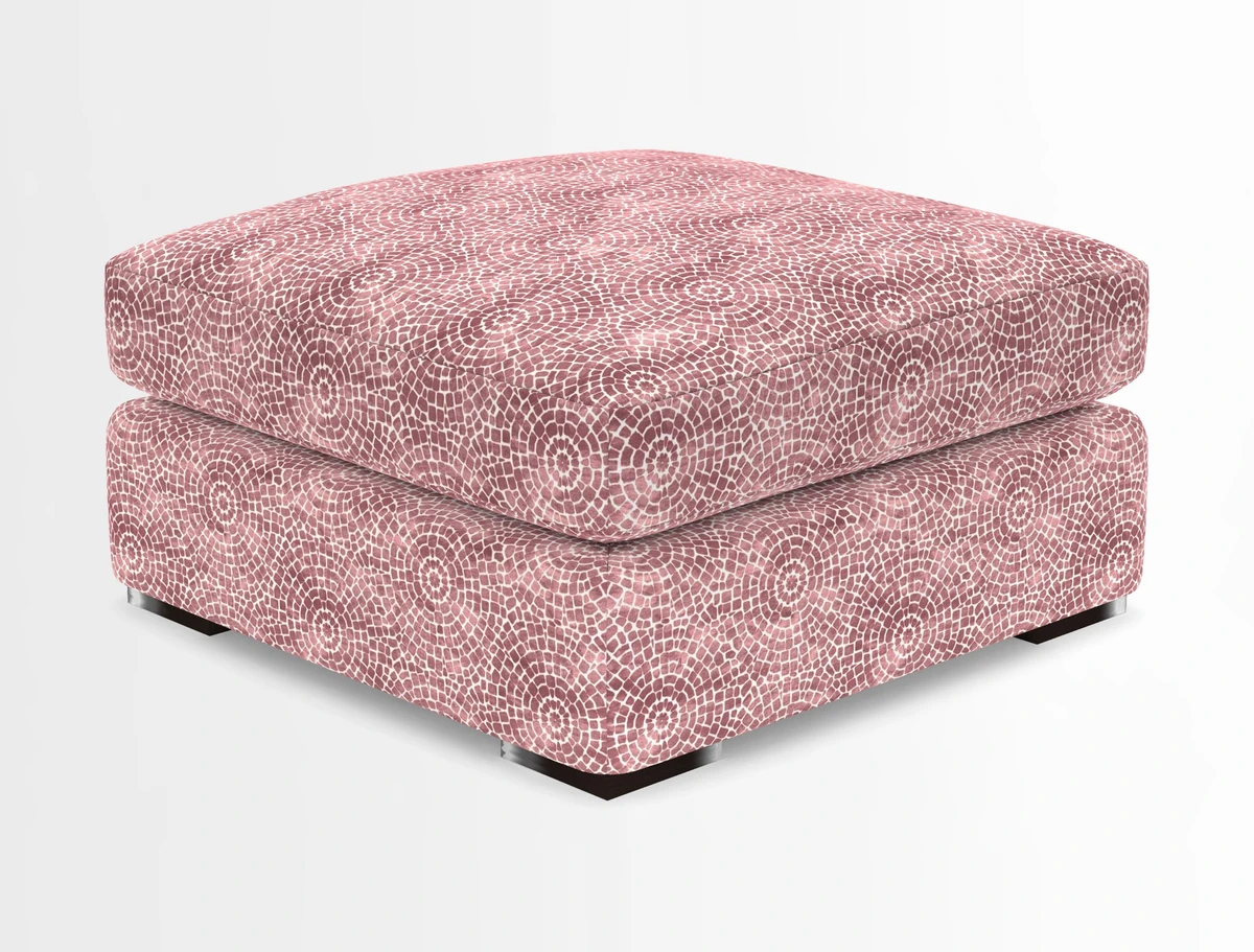Stockbridge Combi Footstool in Two Tone Plain Biscuit