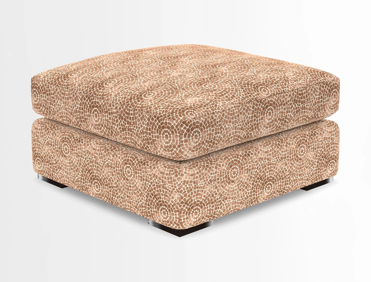 Stockbridge Combi Footstool in Two Tone Plain Biscuit