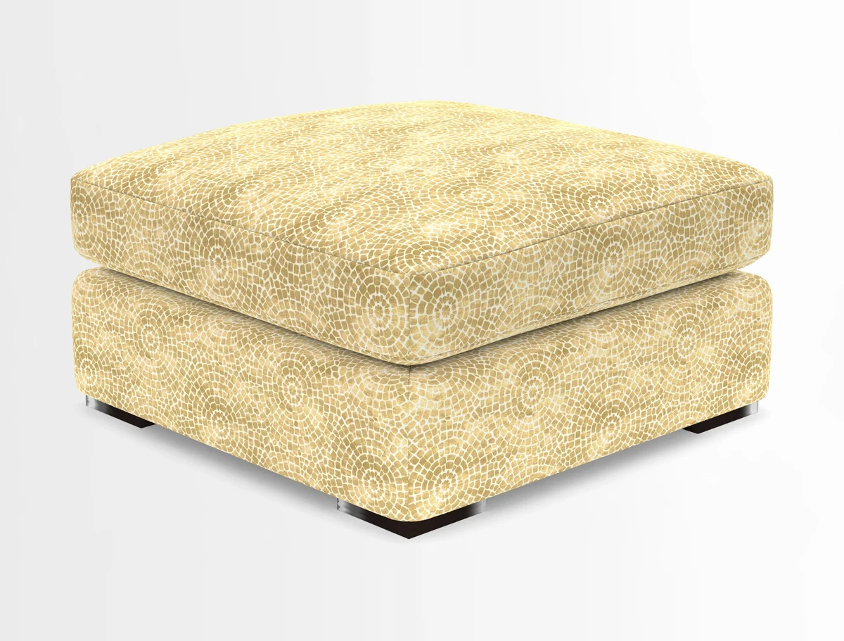 Stockbridge Combi Footstool in Two Tone Plain Biscuit