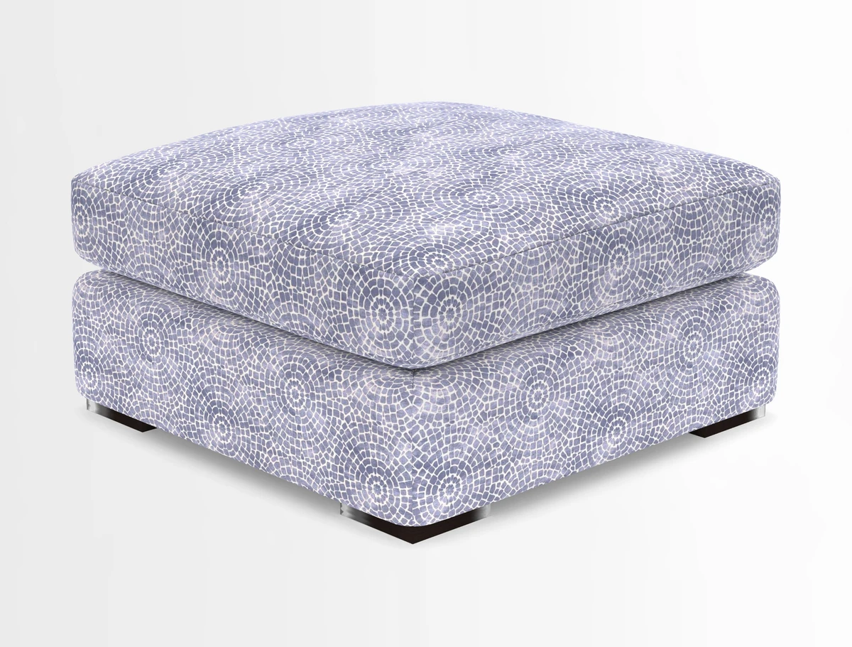 Stockbridge Combi Footstool in Two Tone Plain Biscuit