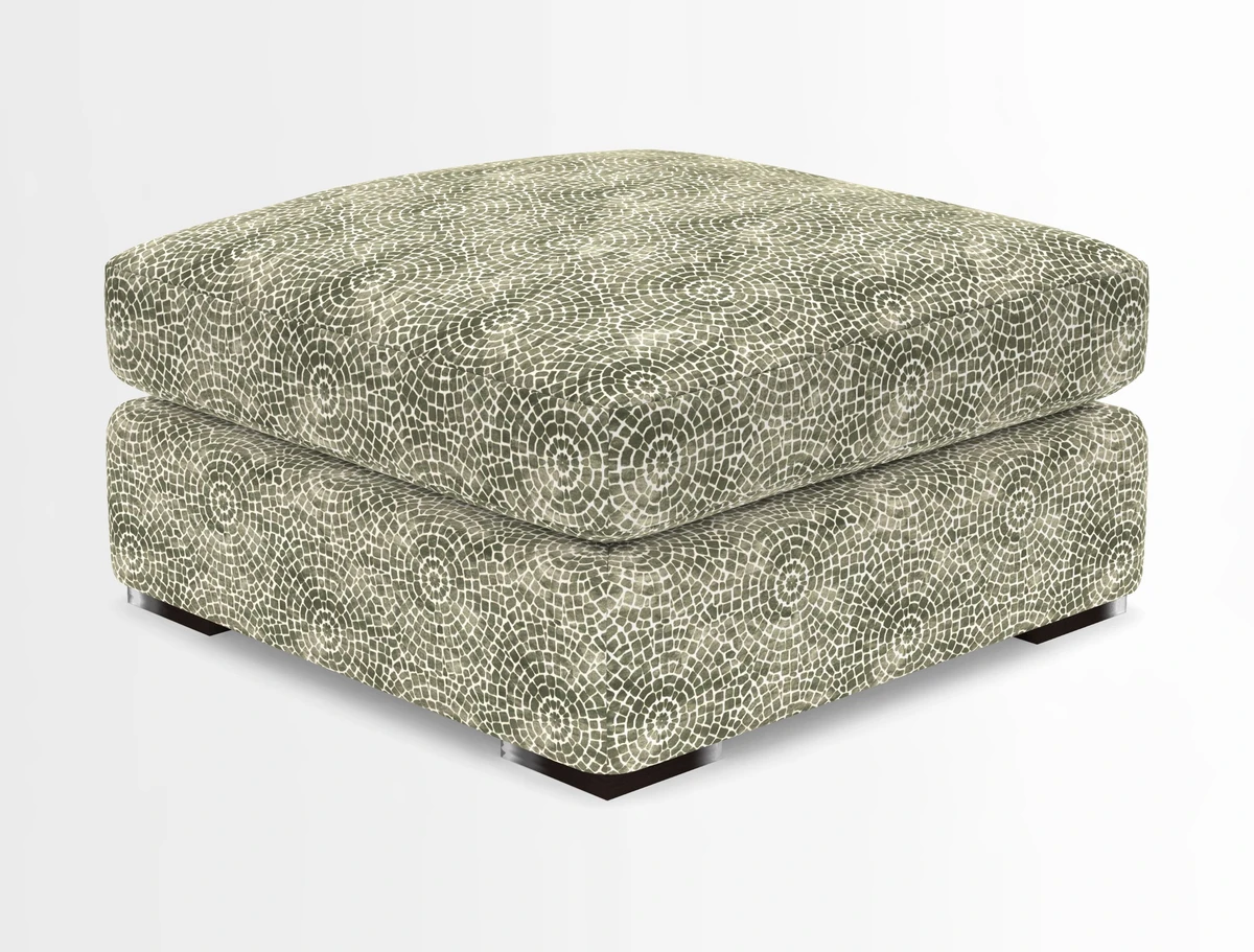 Stockbridge Combi Footstool in Two Tone Plain Biscuit