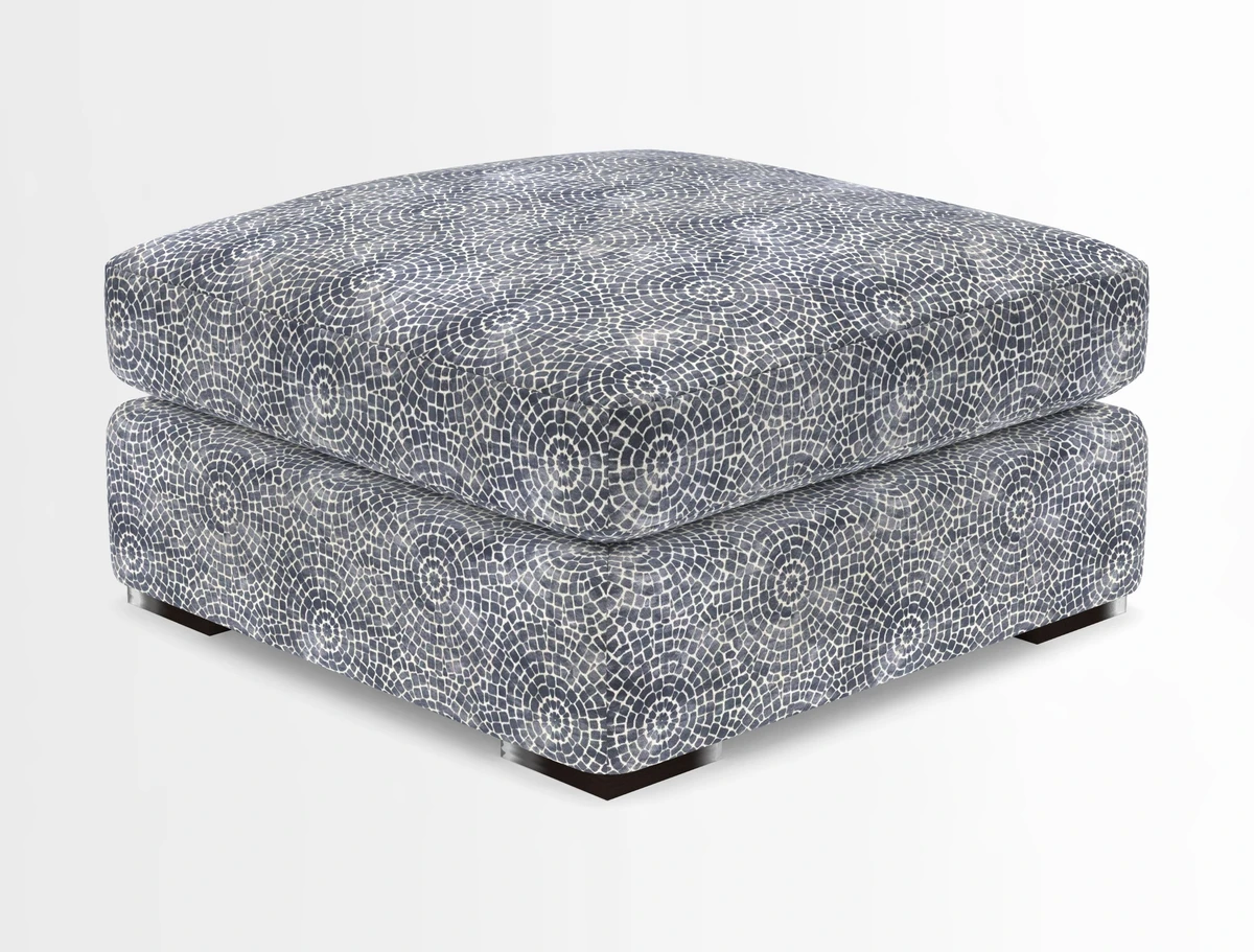 Stockbridge Combi Footstool in Two Tone Plain Biscuit