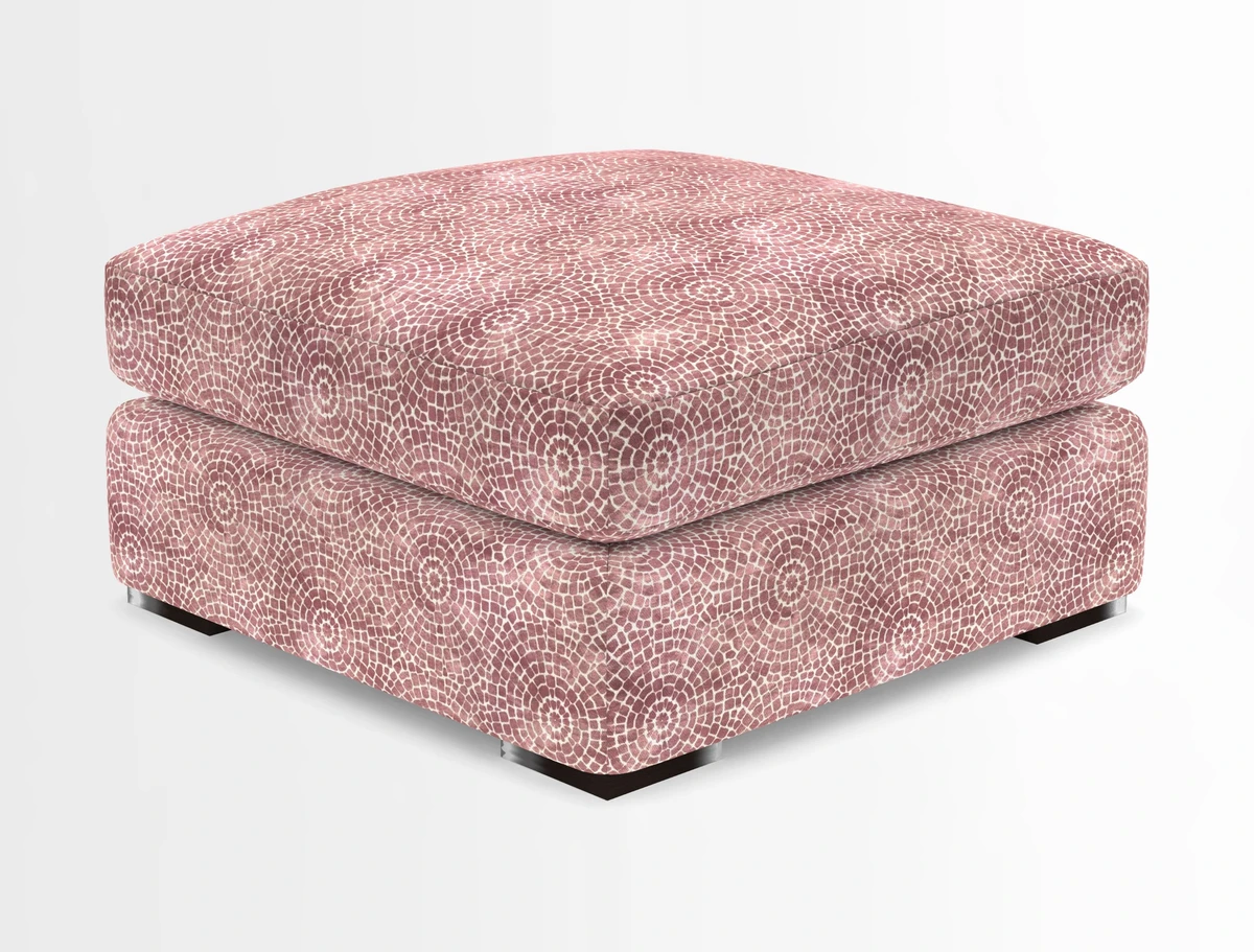 Stockbridge Combi Footstool in Two Tone Plain Biscuit