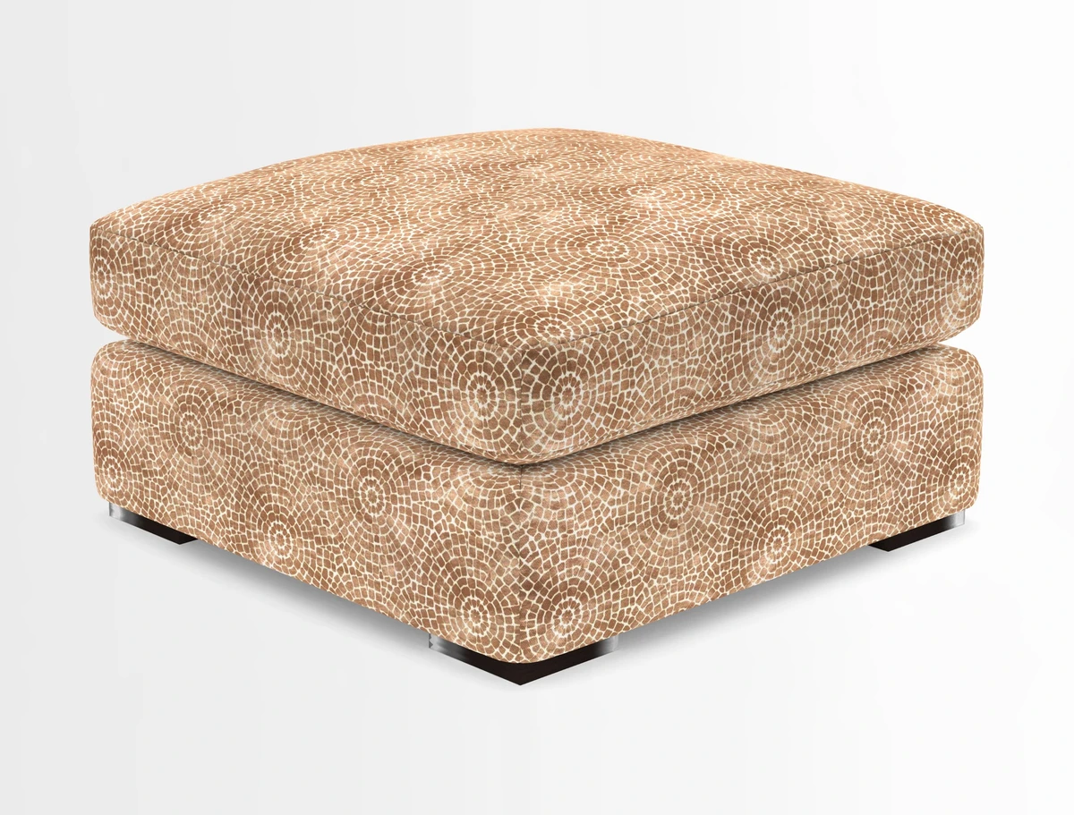 Stockbridge Combi Footstool in Two Tone Plain Biscuit