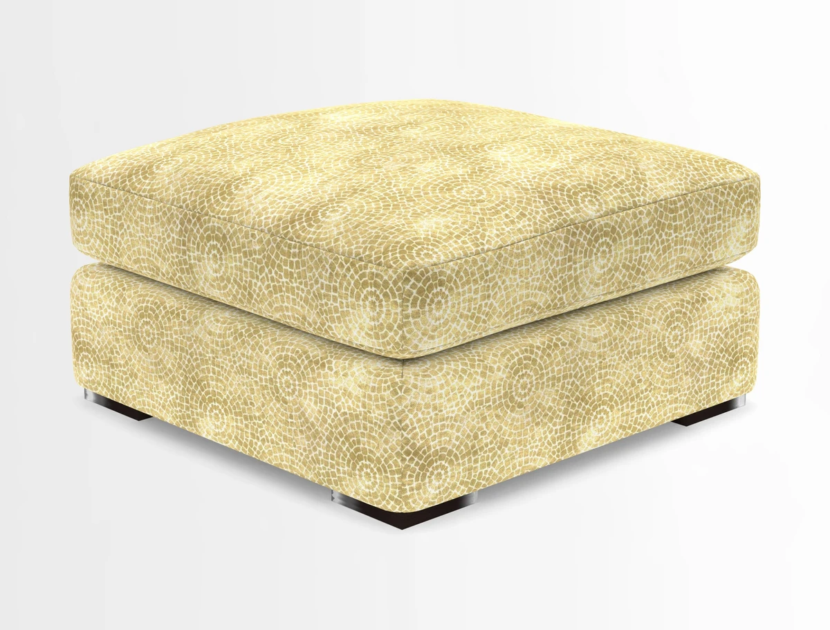 Stockbridge Combi Footstool in Two Tone Plain Biscuit