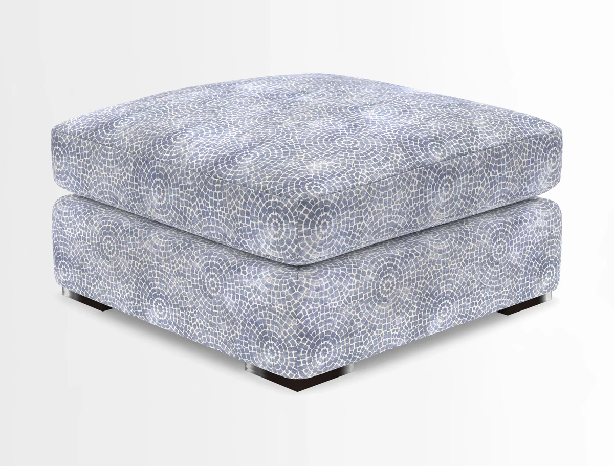 Stockbridge Combi Footstool in Two Tone Plain Biscuit