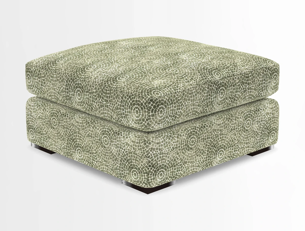 Stockbridge Combi Footstool in Two Tone Plain Biscuit
