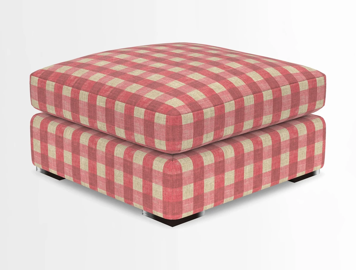 Stockbridge Combi Footstool in Two Tone Plain Biscuit