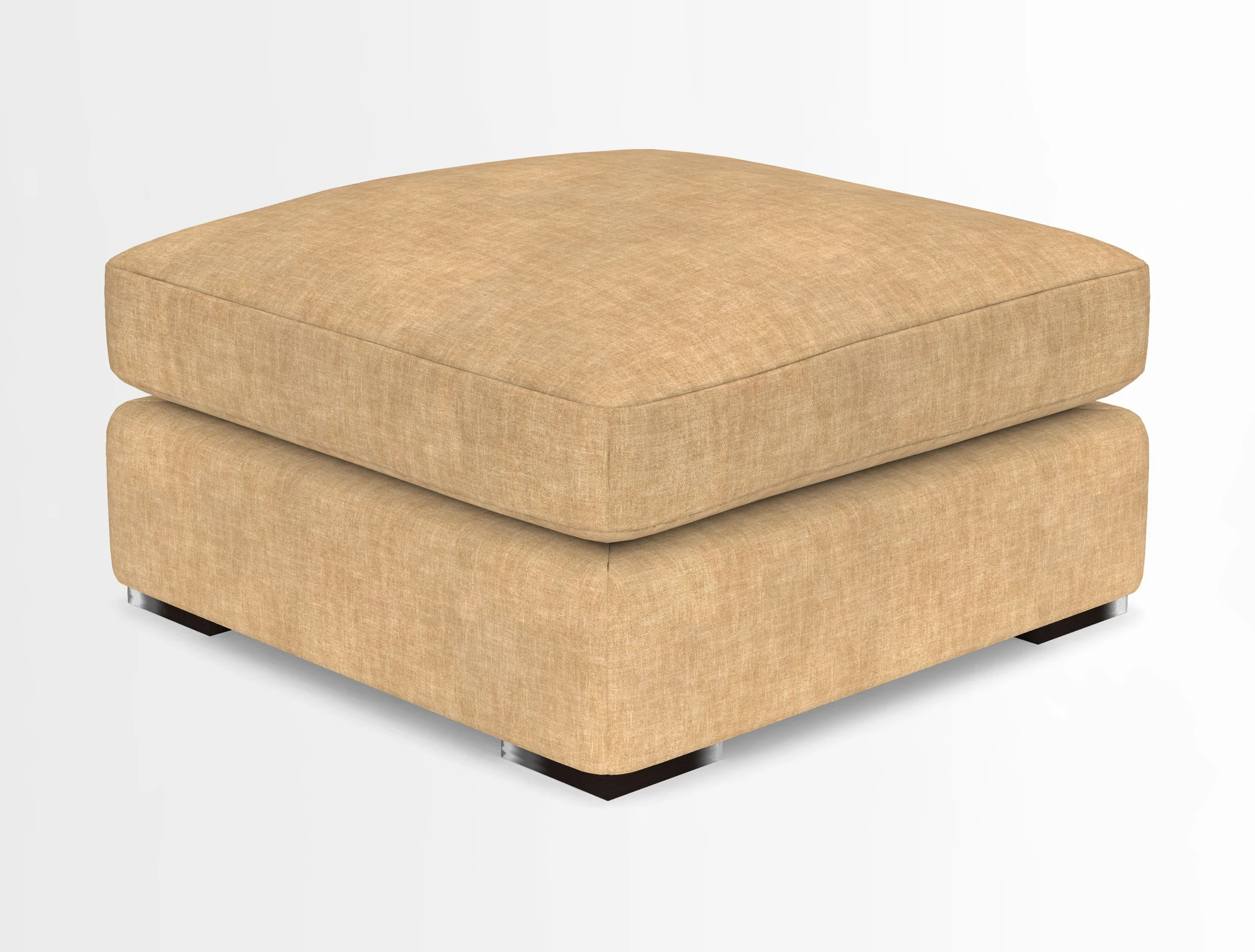 Stockbridge Combi Footstool in Two Tone Plain Biscuit
