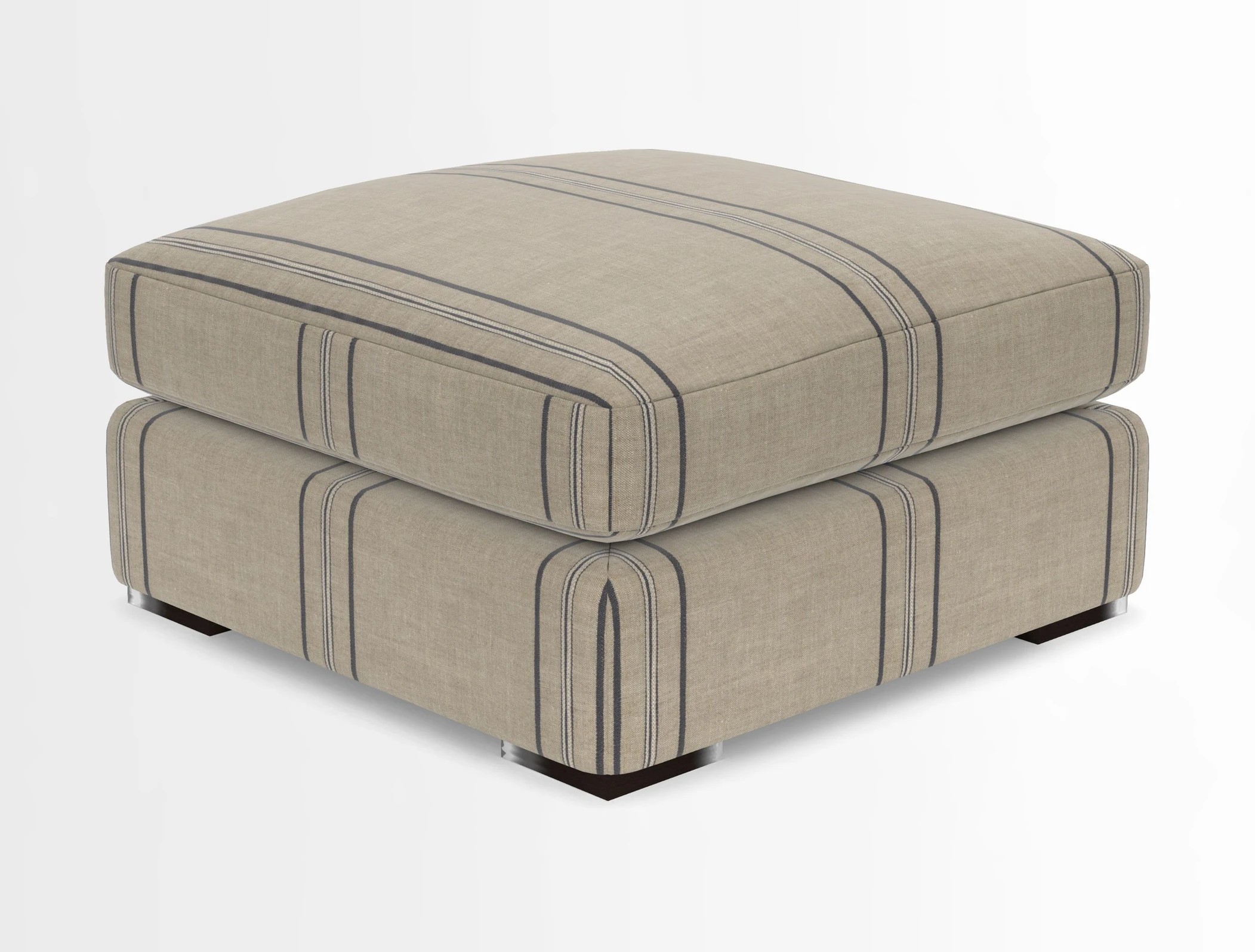 Stockbridge Combi Footstool in Two Tone Plain Biscuit