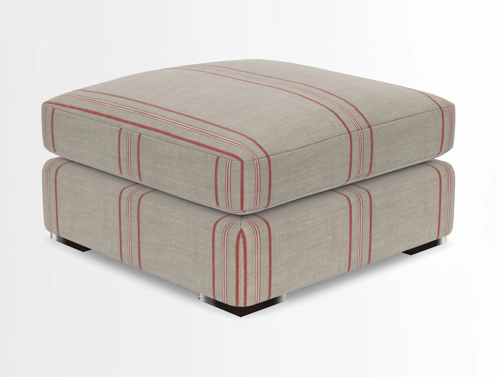 Stockbridge Combi Footstool in Two Tone Plain Biscuit