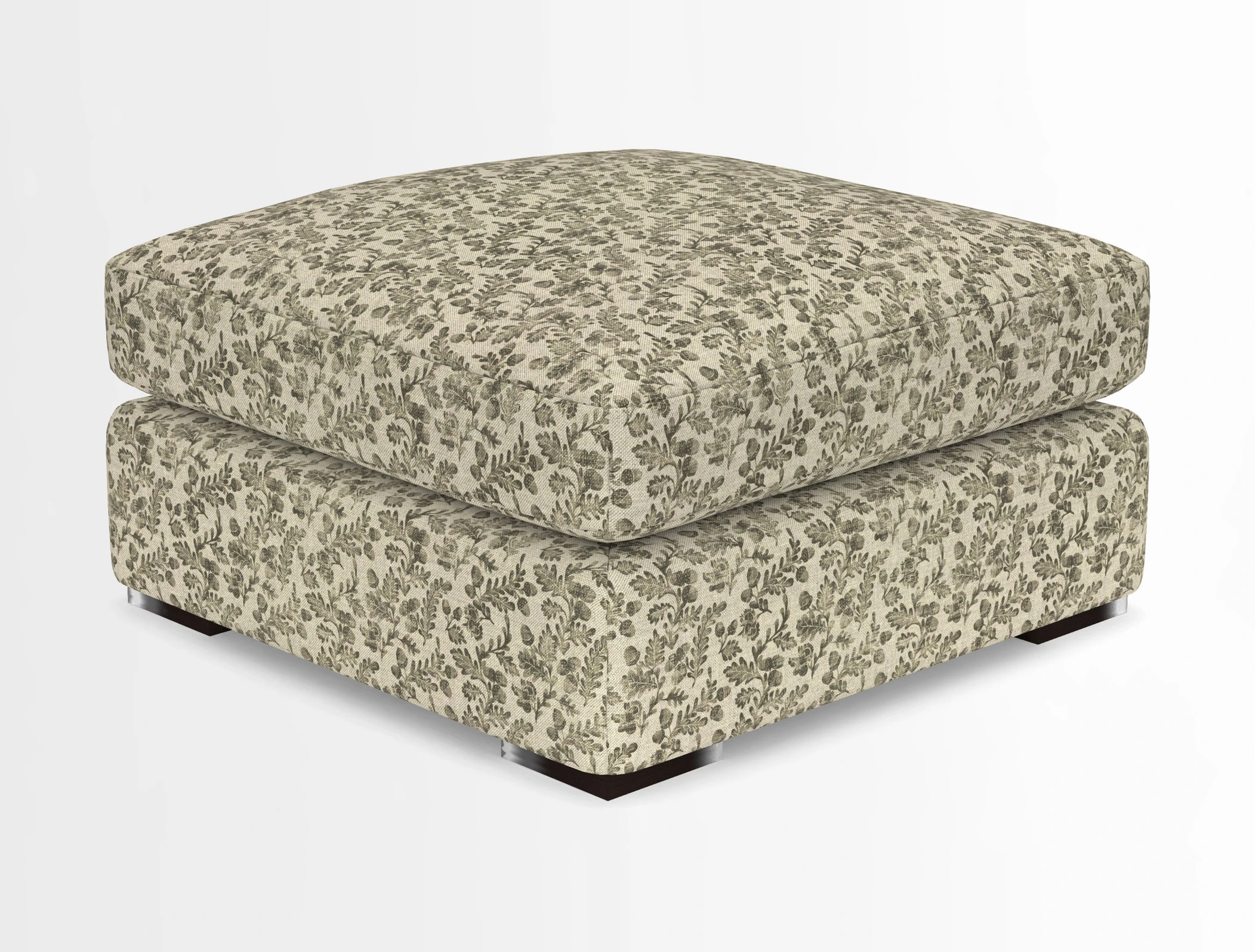 Stockbridge Combi Footstool in Two Tone Plain Biscuit