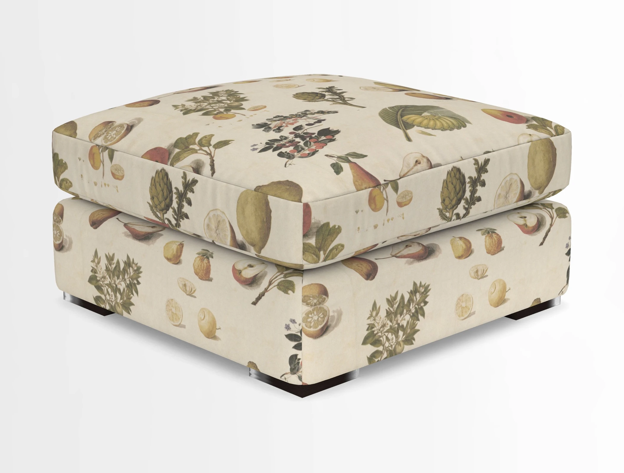 Stockbridge Combi Footstool in Two Tone Plain Biscuit