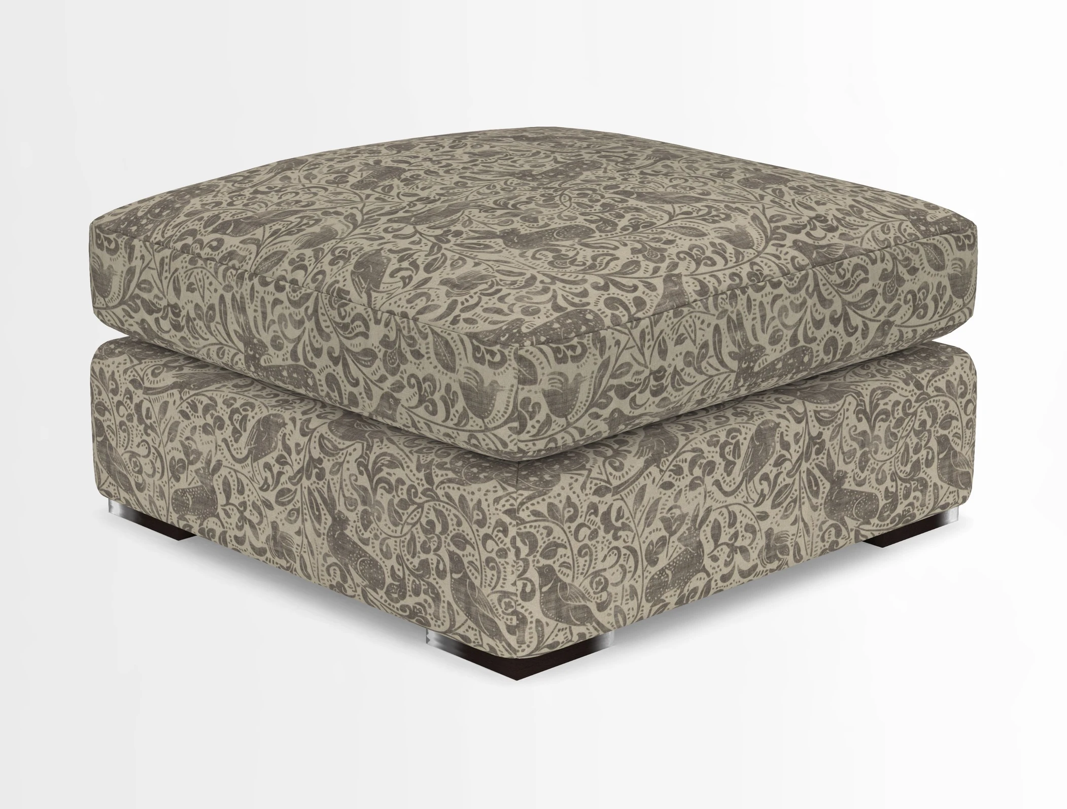 Stockbridge Combi Footstool in Two Tone Plain Biscuit