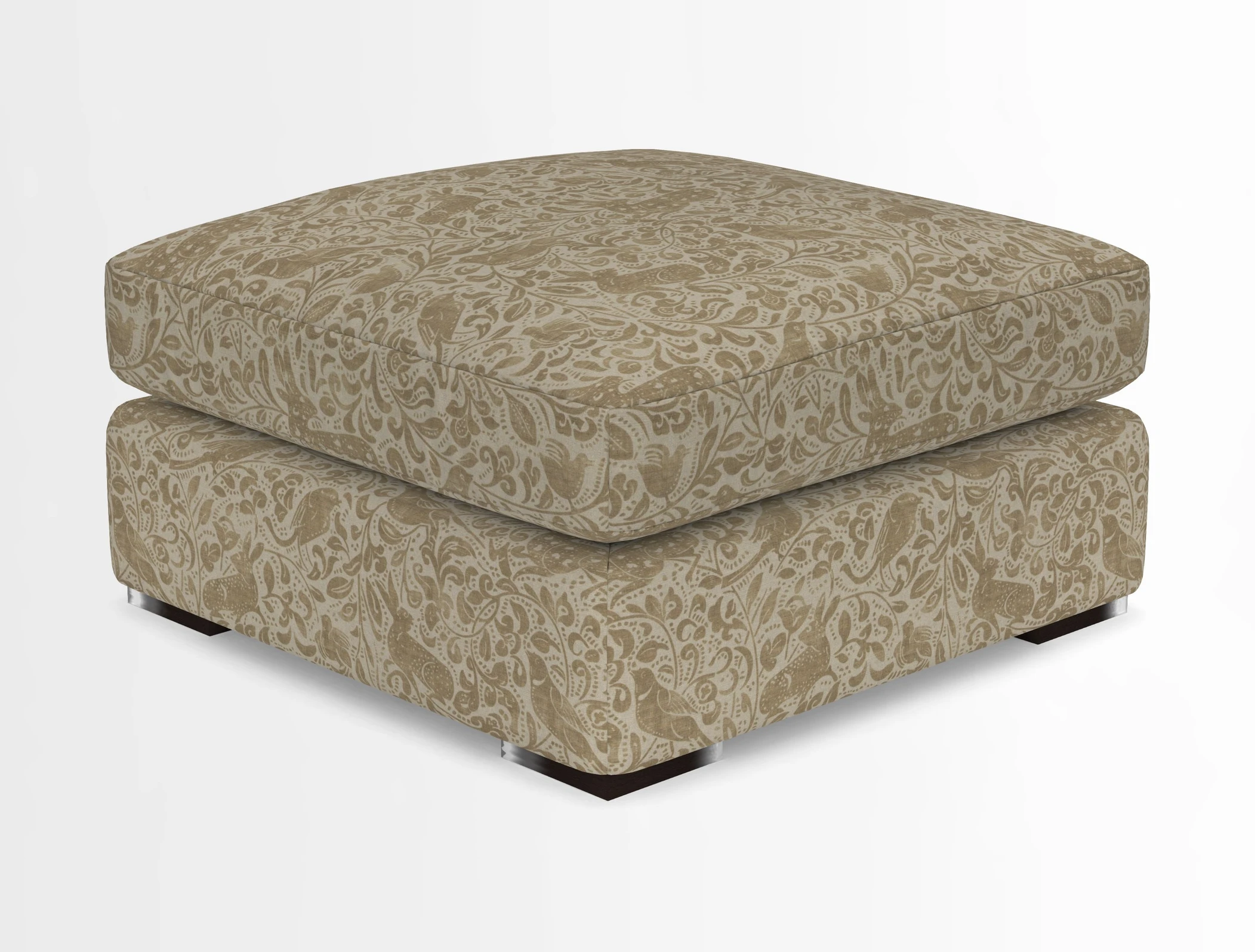 Stockbridge Combi Footstool in Two Tone Plain Biscuit