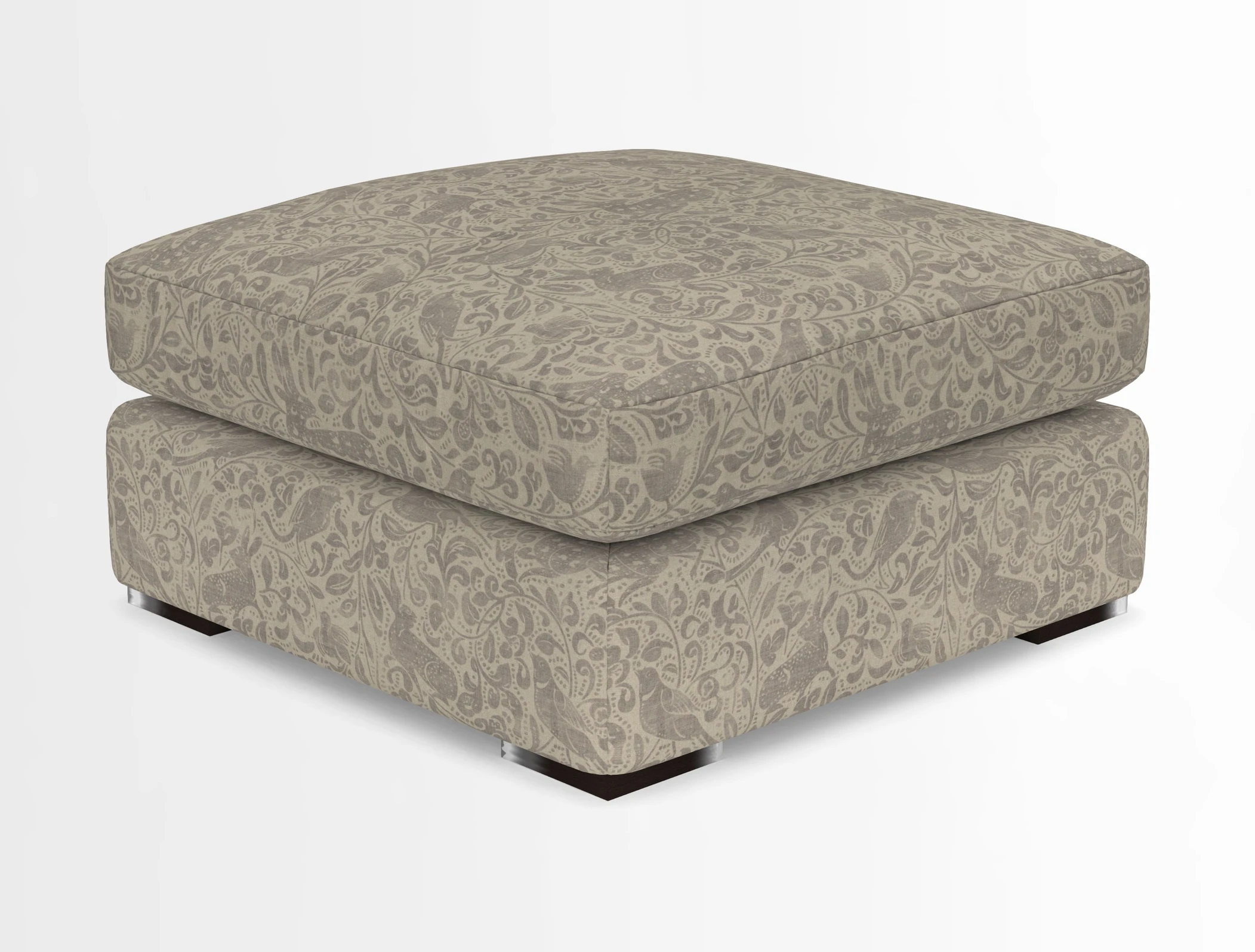Stockbridge Combi Footstool in Two Tone Plain Biscuit