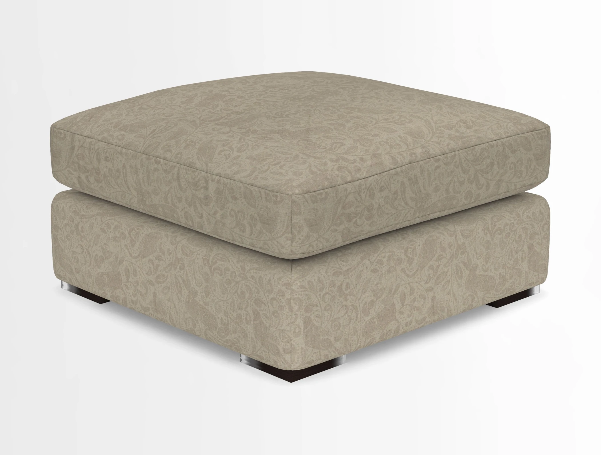 Stockbridge Combi Footstool in Two Tone Plain Biscuit