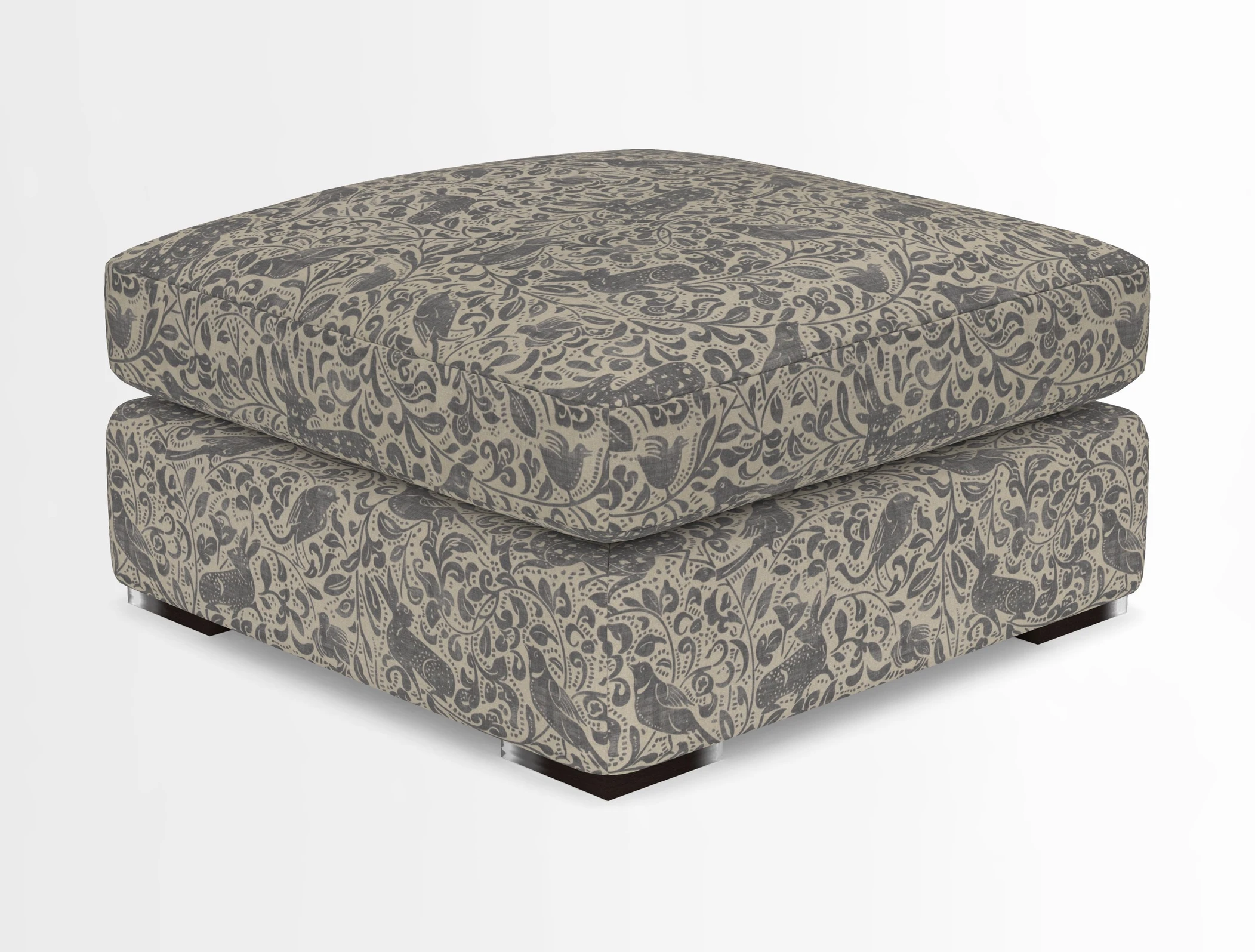 Stockbridge Combi Footstool in Two Tone Plain Biscuit