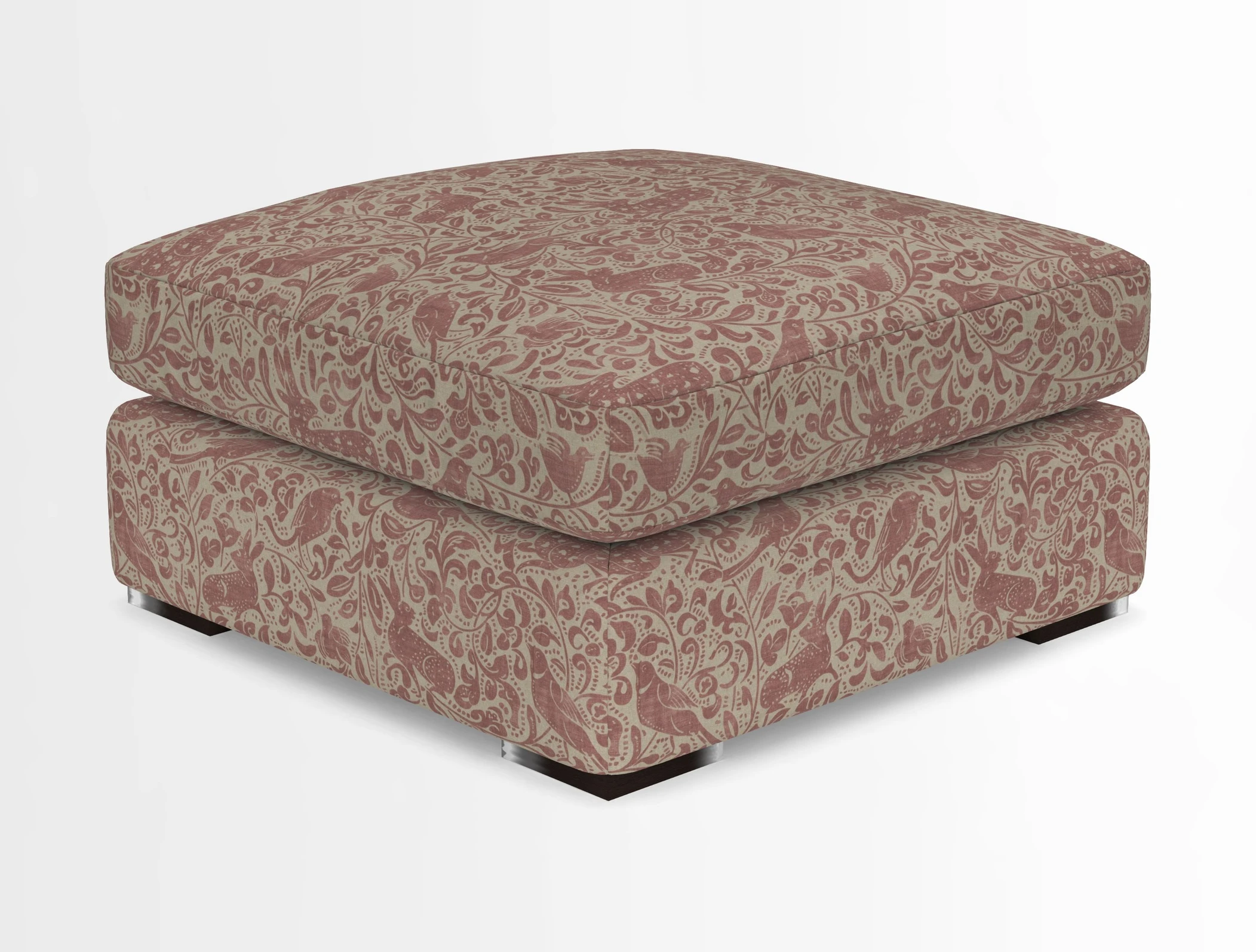 Stockbridge Combi Footstool in Two Tone Plain Biscuit