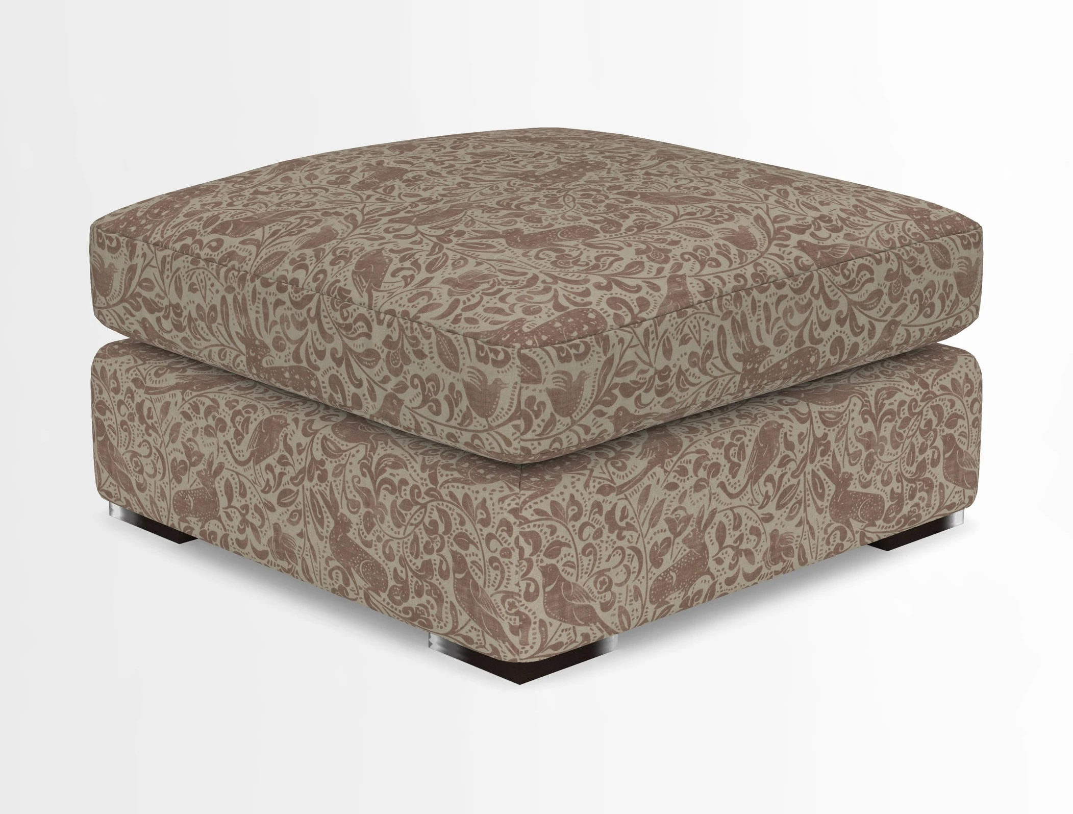 Stockbridge Combi Footstool in Two Tone Plain Biscuit