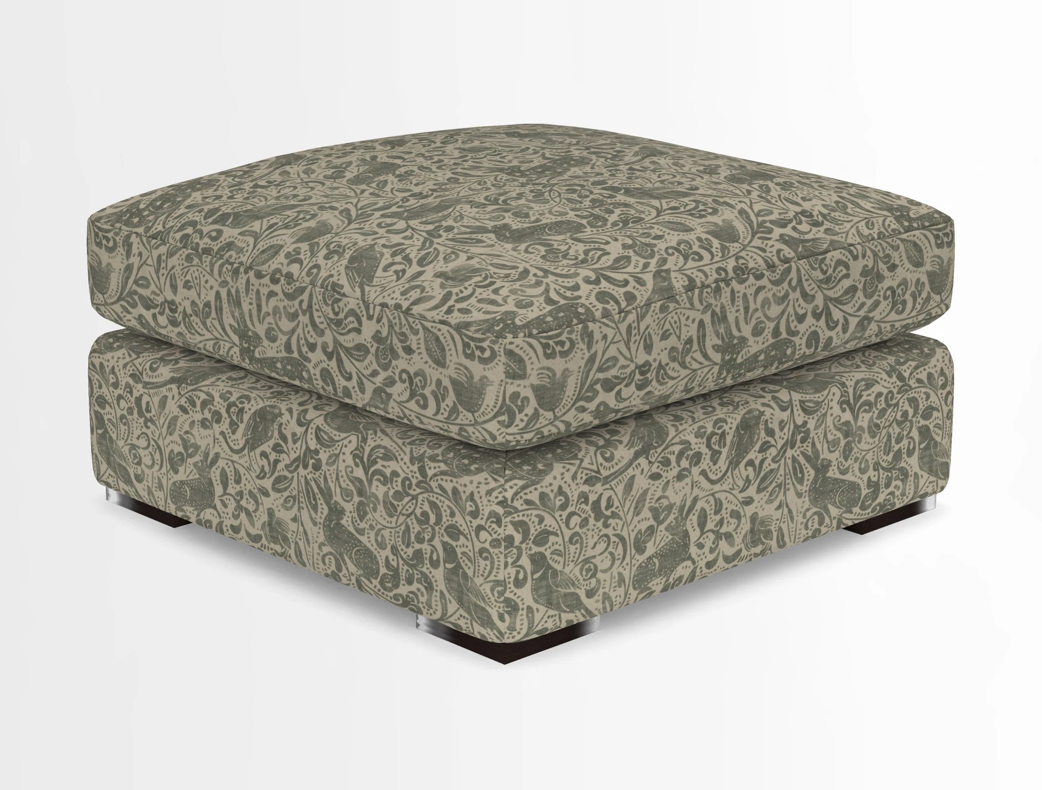 Stockbridge Combi Footstool in Two Tone Plain Biscuit
