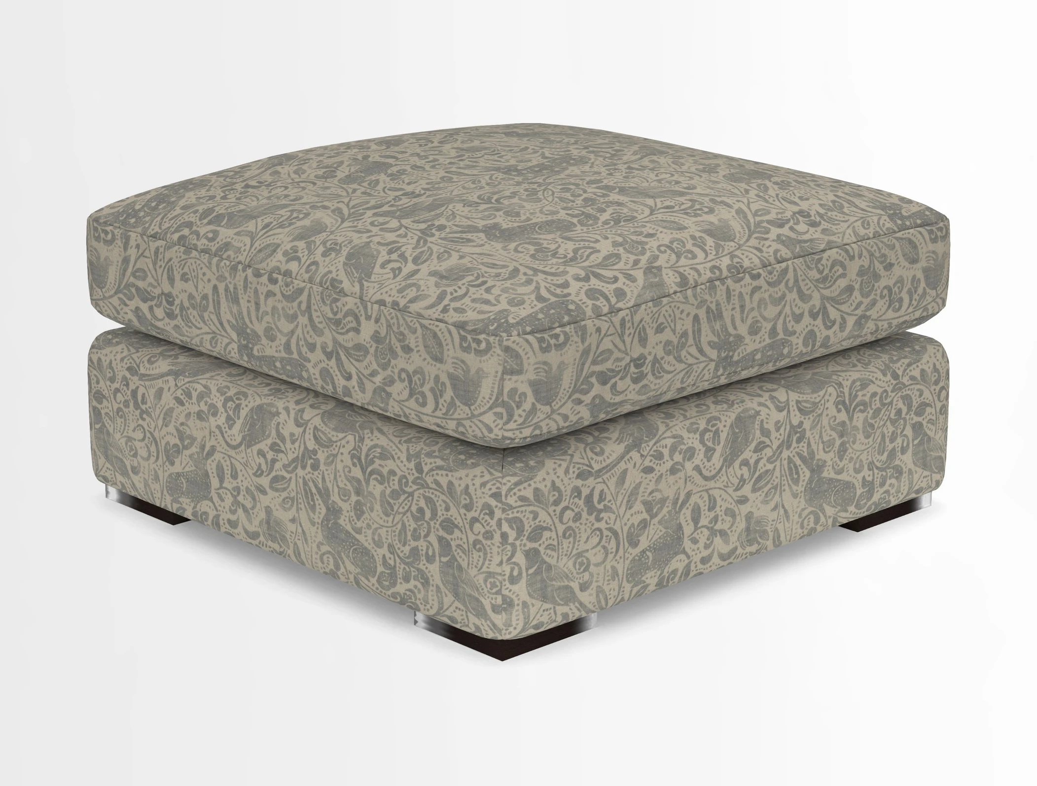 Stockbridge Combi Footstool in Two Tone Plain Biscuit