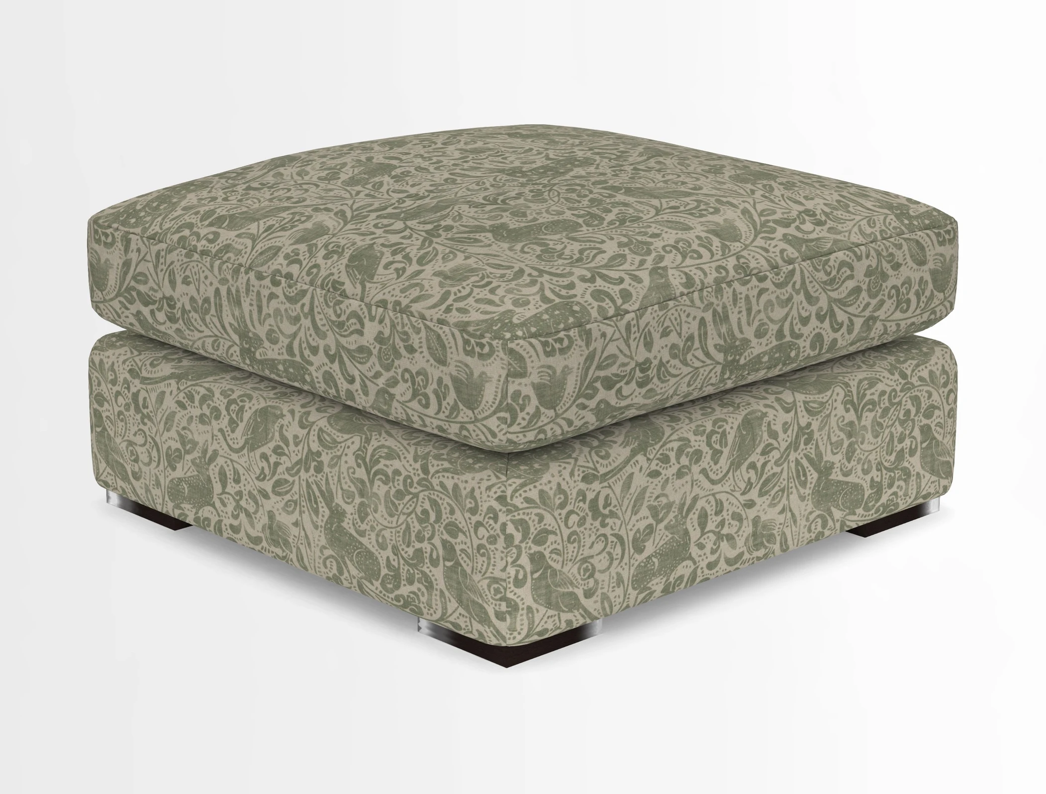 Stockbridge Combi Footstool in Two Tone Plain Biscuit