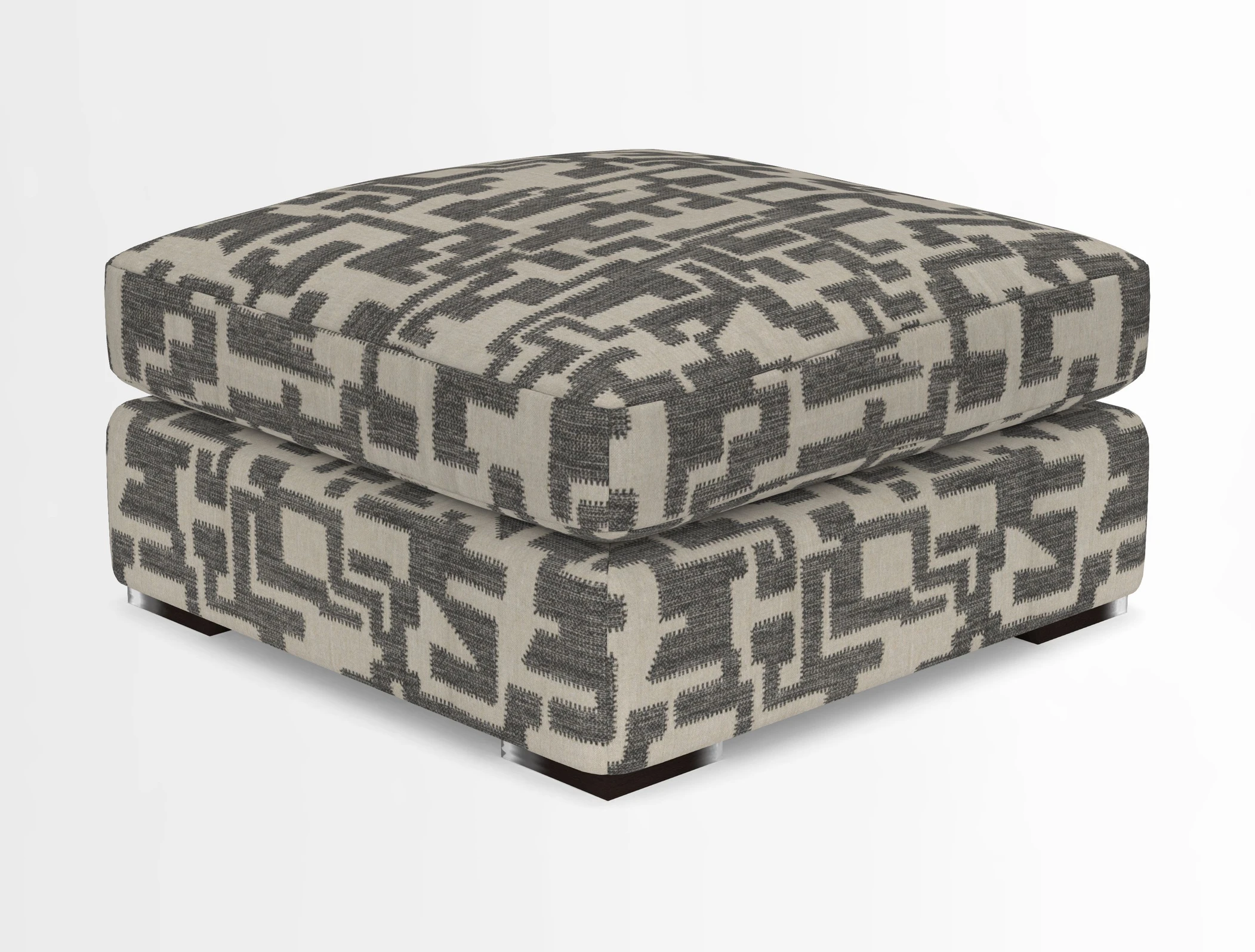 Stockbridge Combi Footstool in Two Tone Plain Biscuit