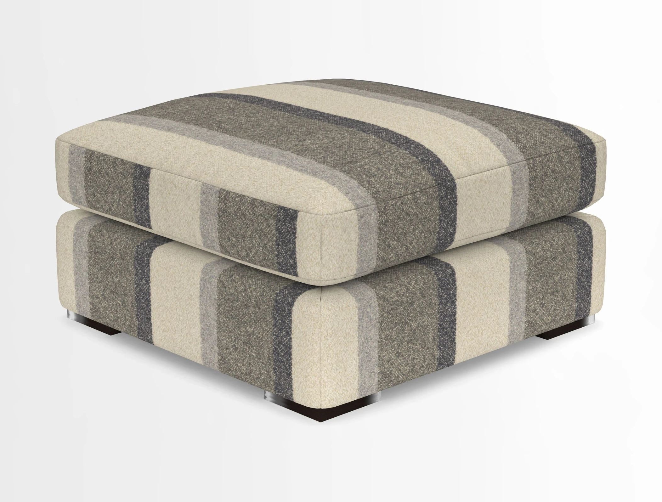 Stockbridge Combi Footstool in Two Tone Plain Biscuit