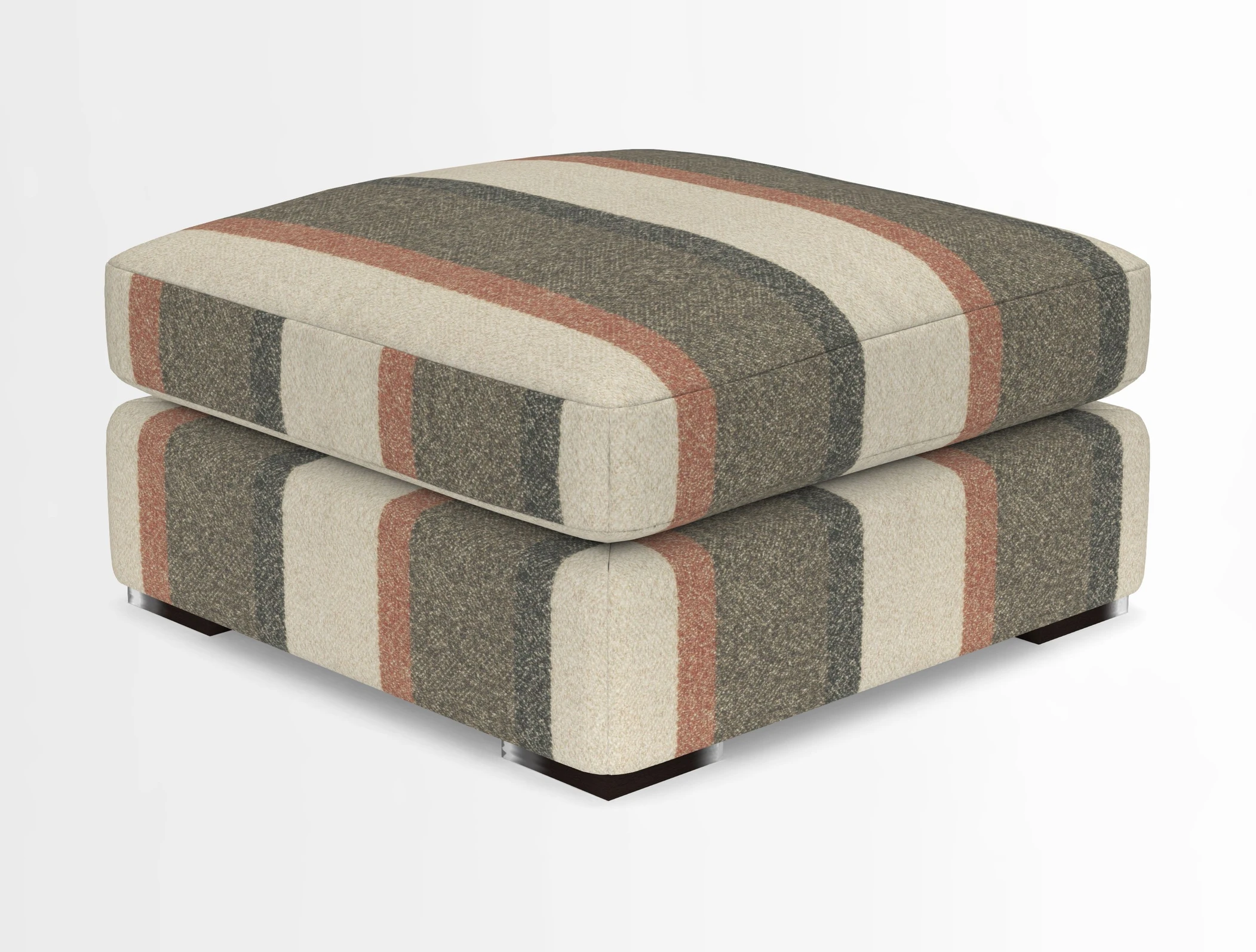 Stockbridge Combi Footstool in Two Tone Plain Biscuit