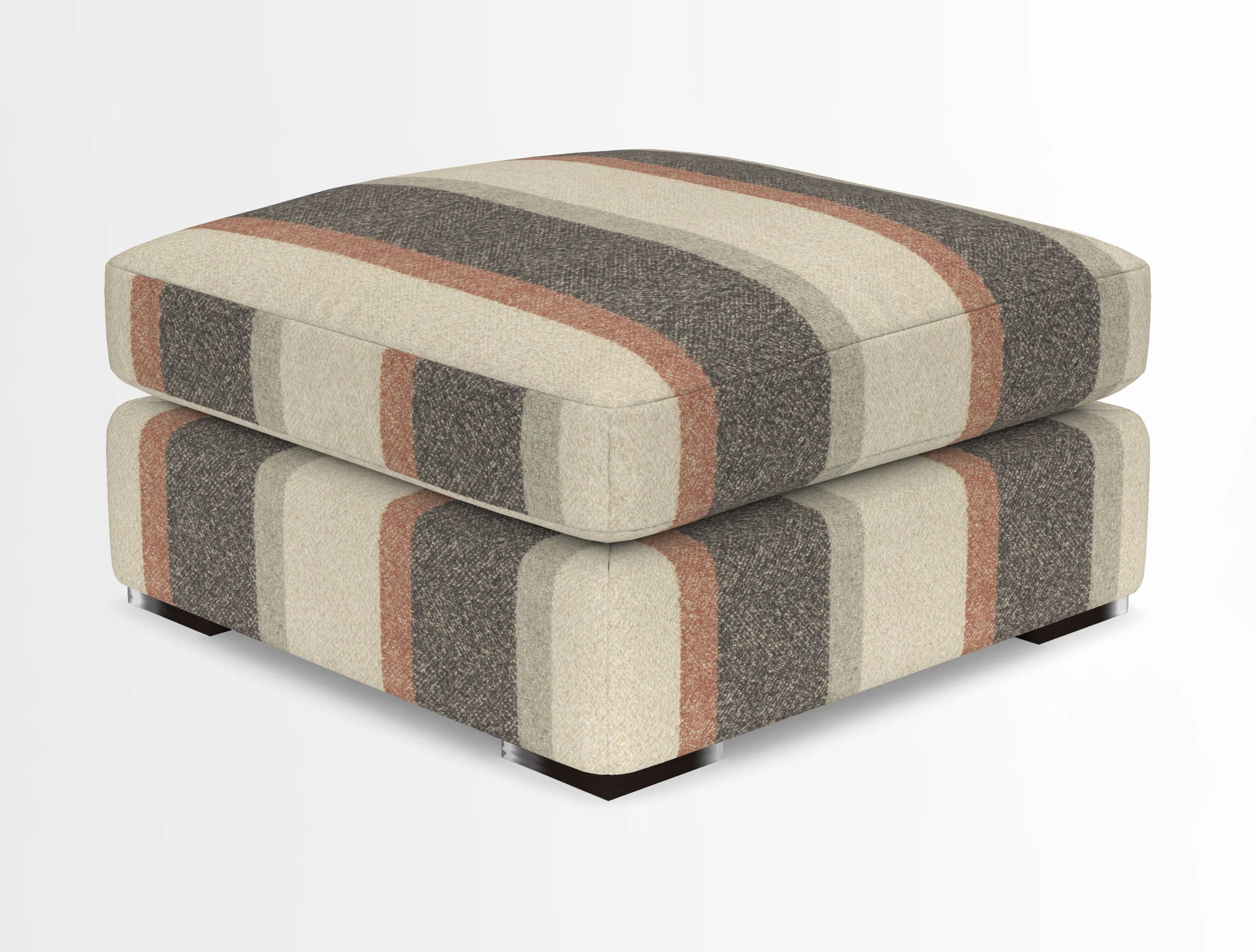 Stockbridge Combi Footstool in Two Tone Plain Biscuit