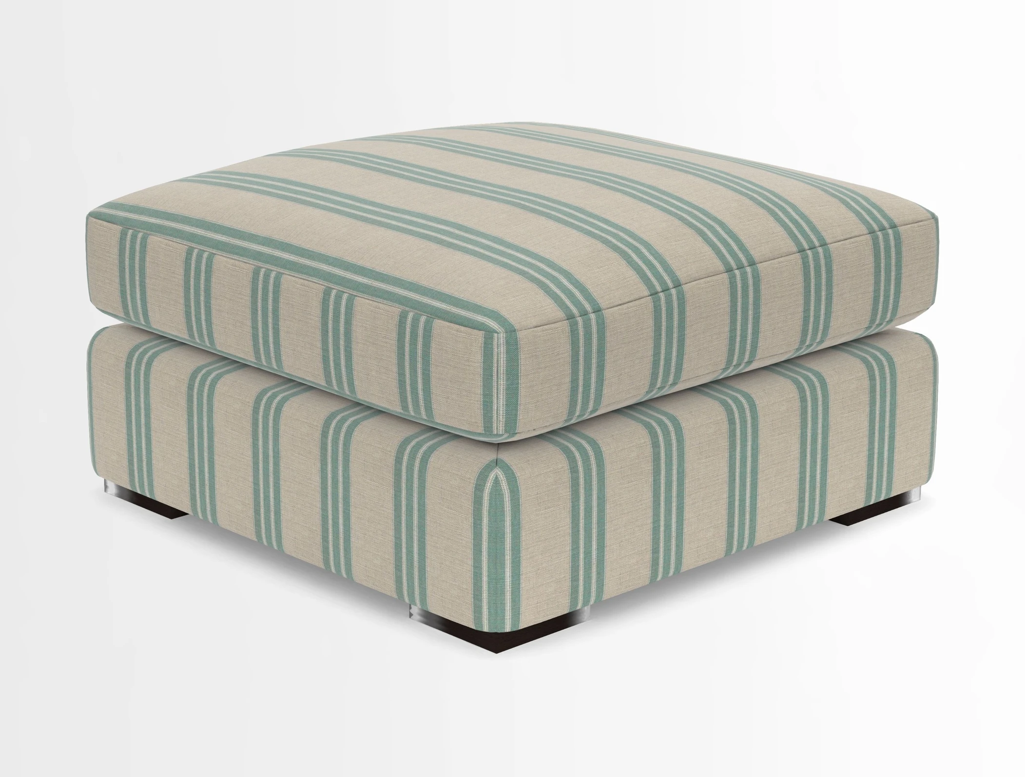 Stockbridge Combi Footstool in Two Tone Plain Biscuit
