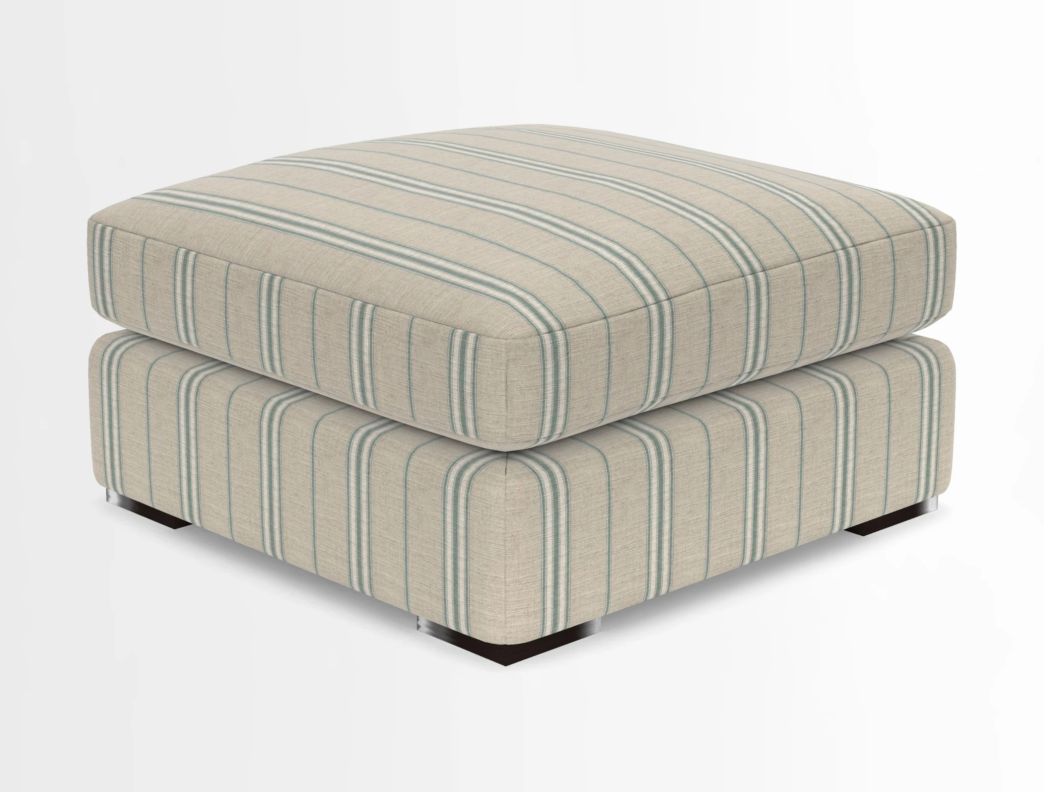 Stockbridge Combi Footstool in Two Tone Plain Biscuit