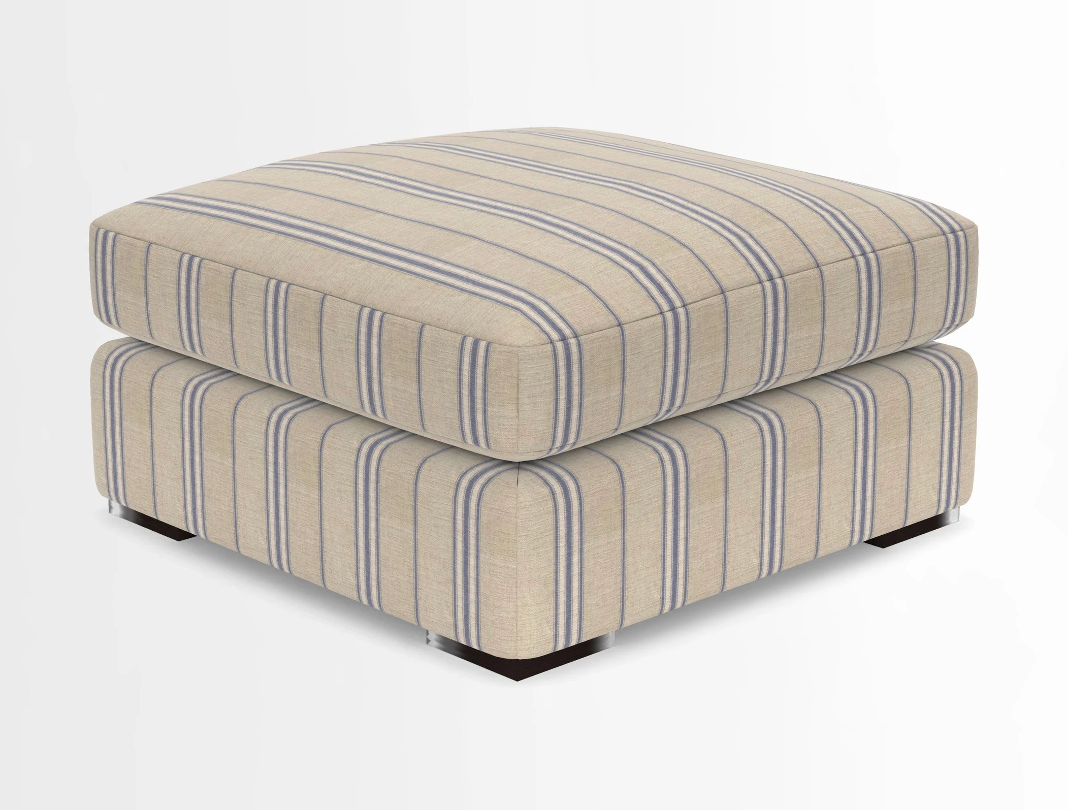 Stockbridge Combi Footstool in Two Tone Plain Biscuit