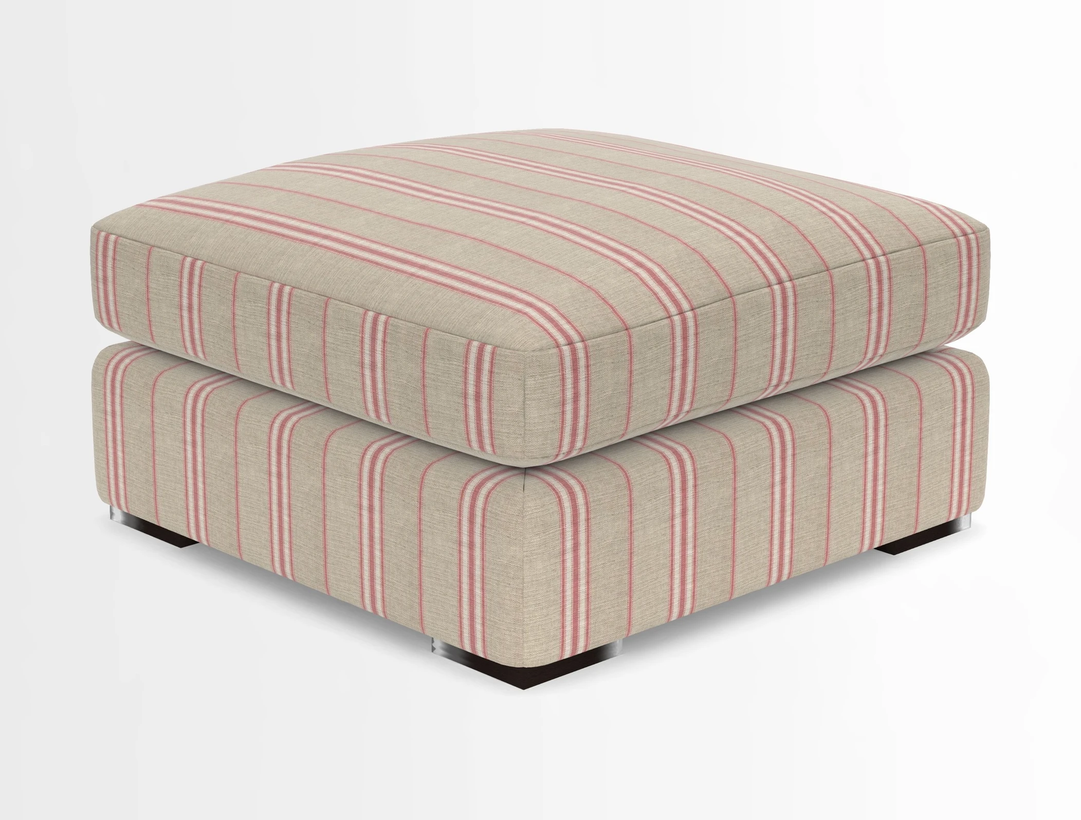Stockbridge Combi Footstool in Two Tone Plain Biscuit