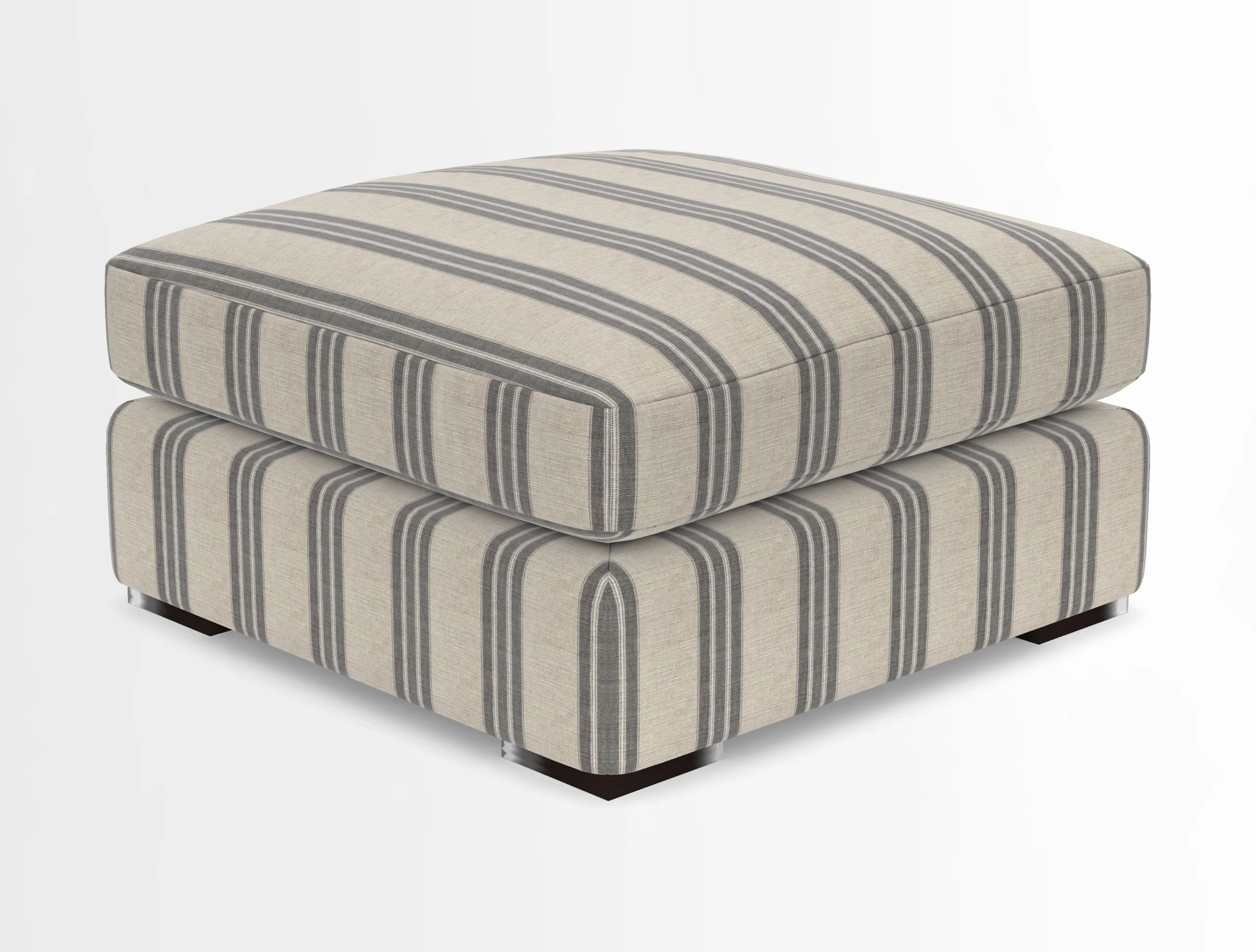 Stockbridge Combi Footstool in Two Tone Plain Biscuit