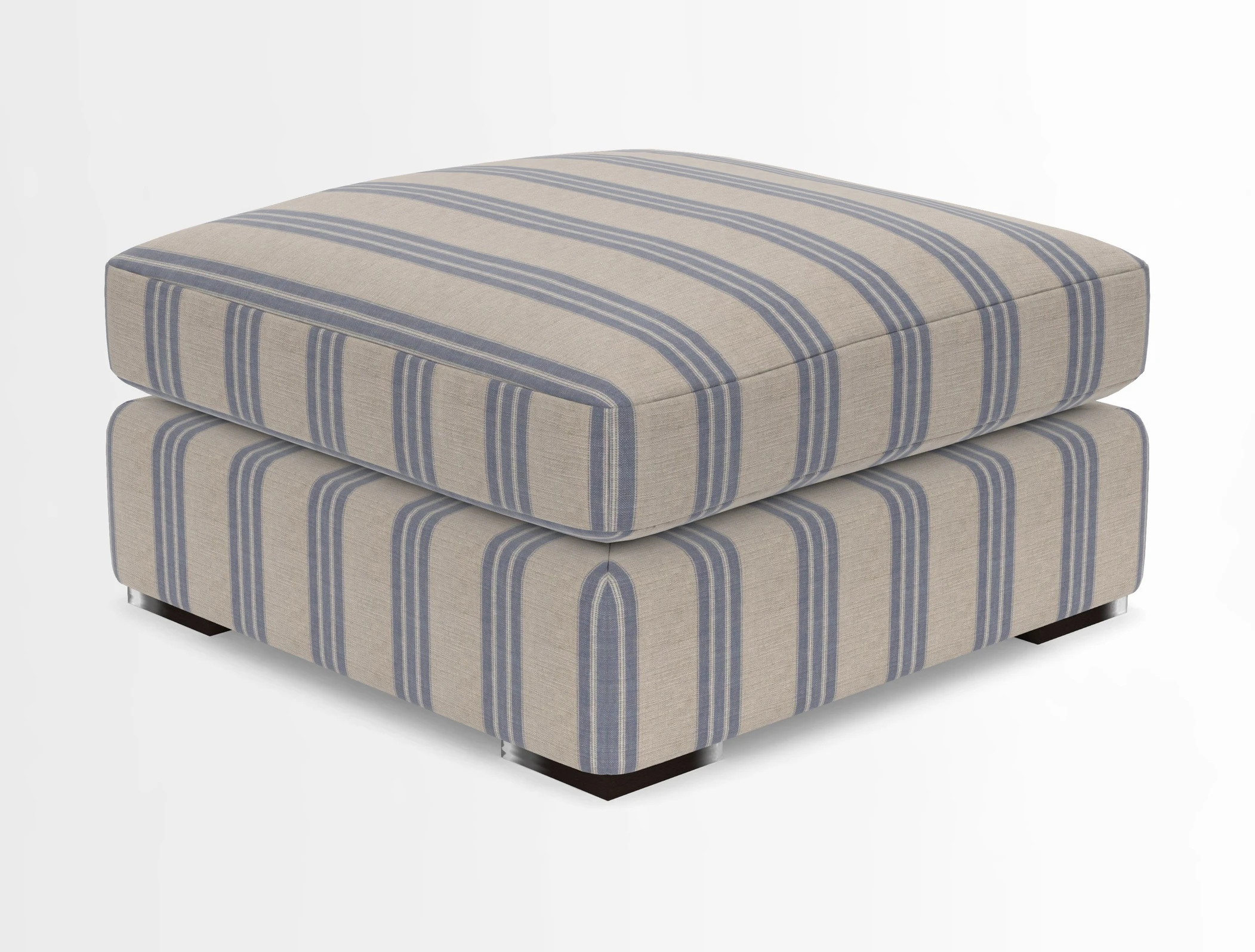 Stockbridge Combi Footstool in Two Tone Plain Biscuit