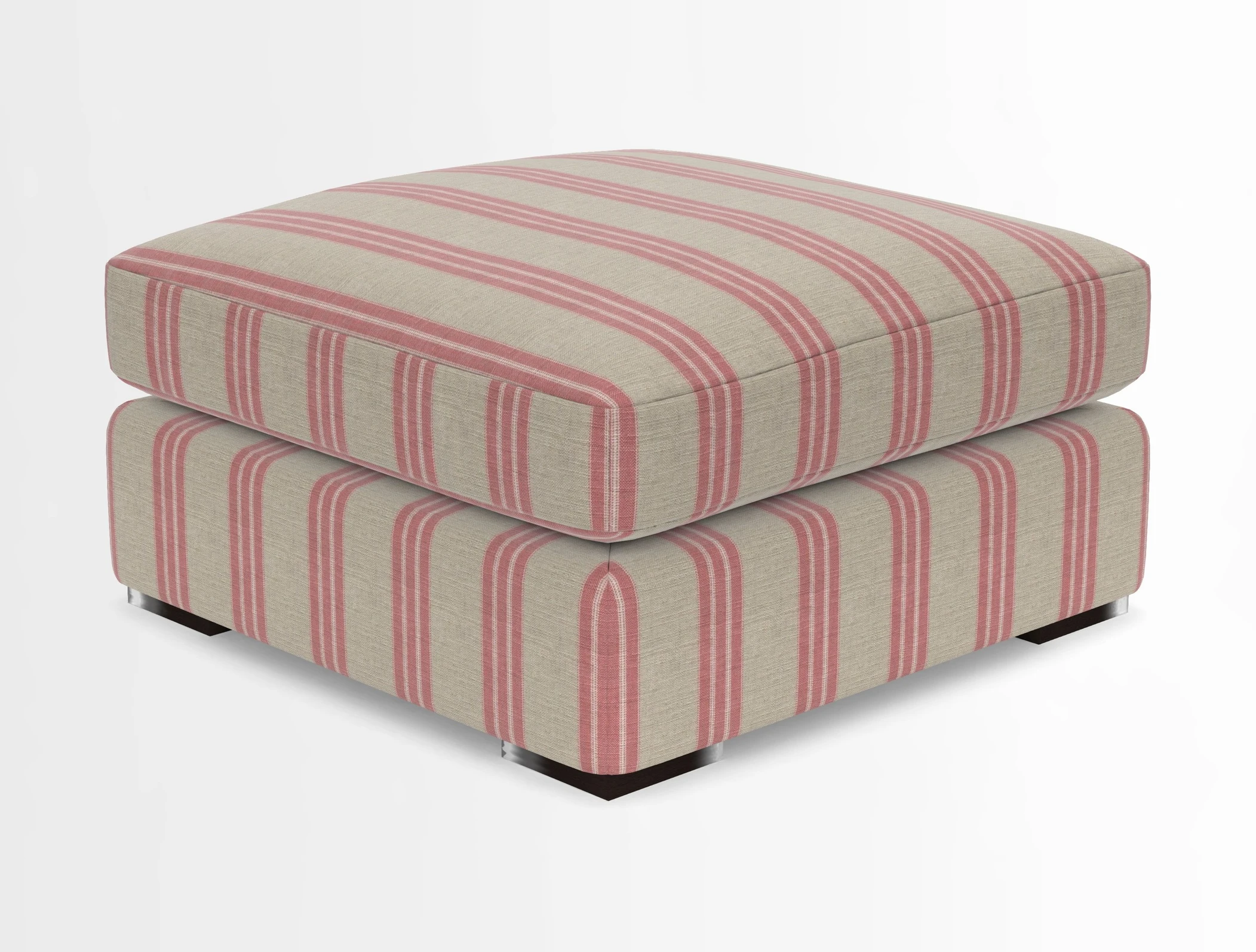 Stockbridge Combi Footstool in Two Tone Plain Biscuit