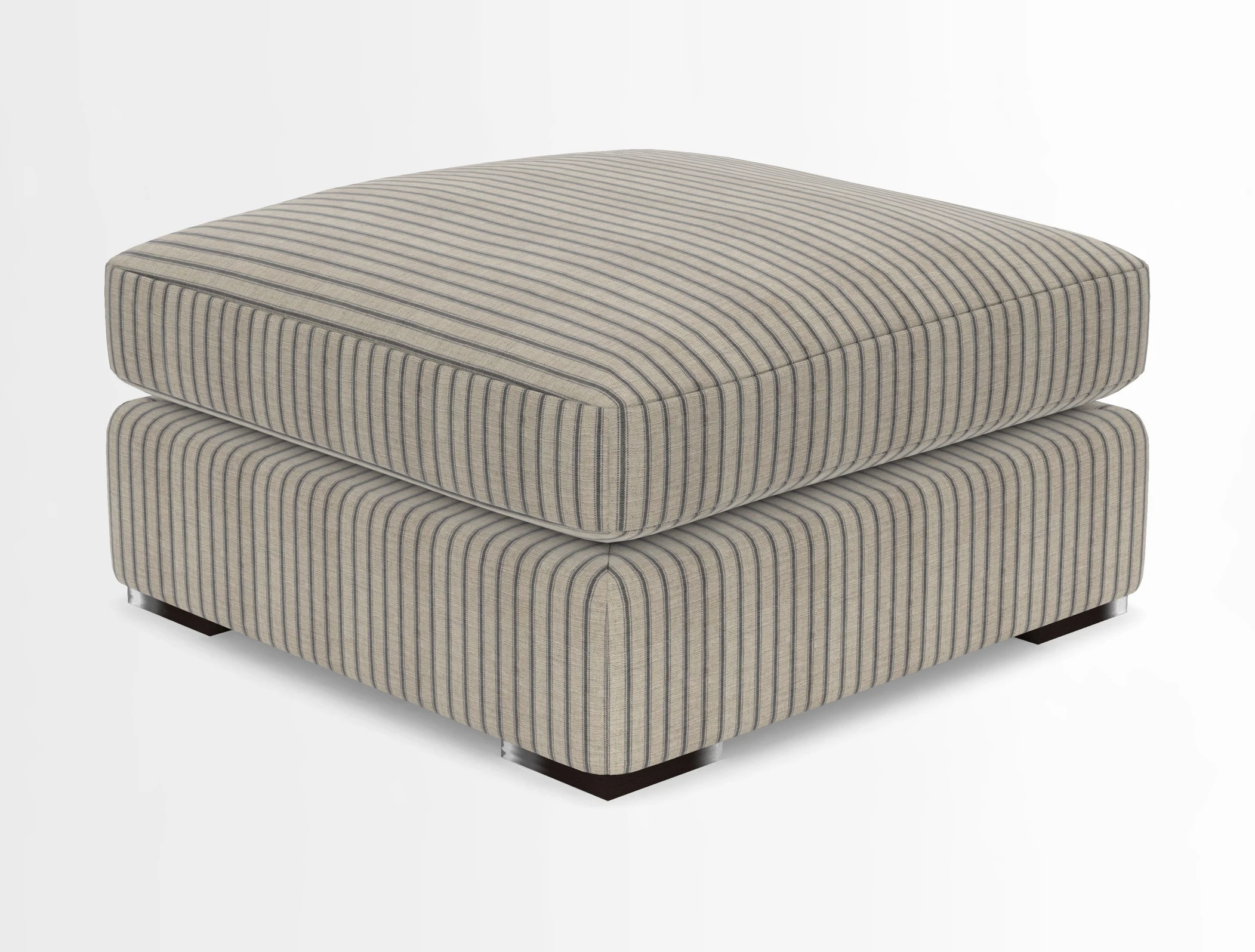 Stockbridge Combi Footstool in Two Tone Plain Biscuit