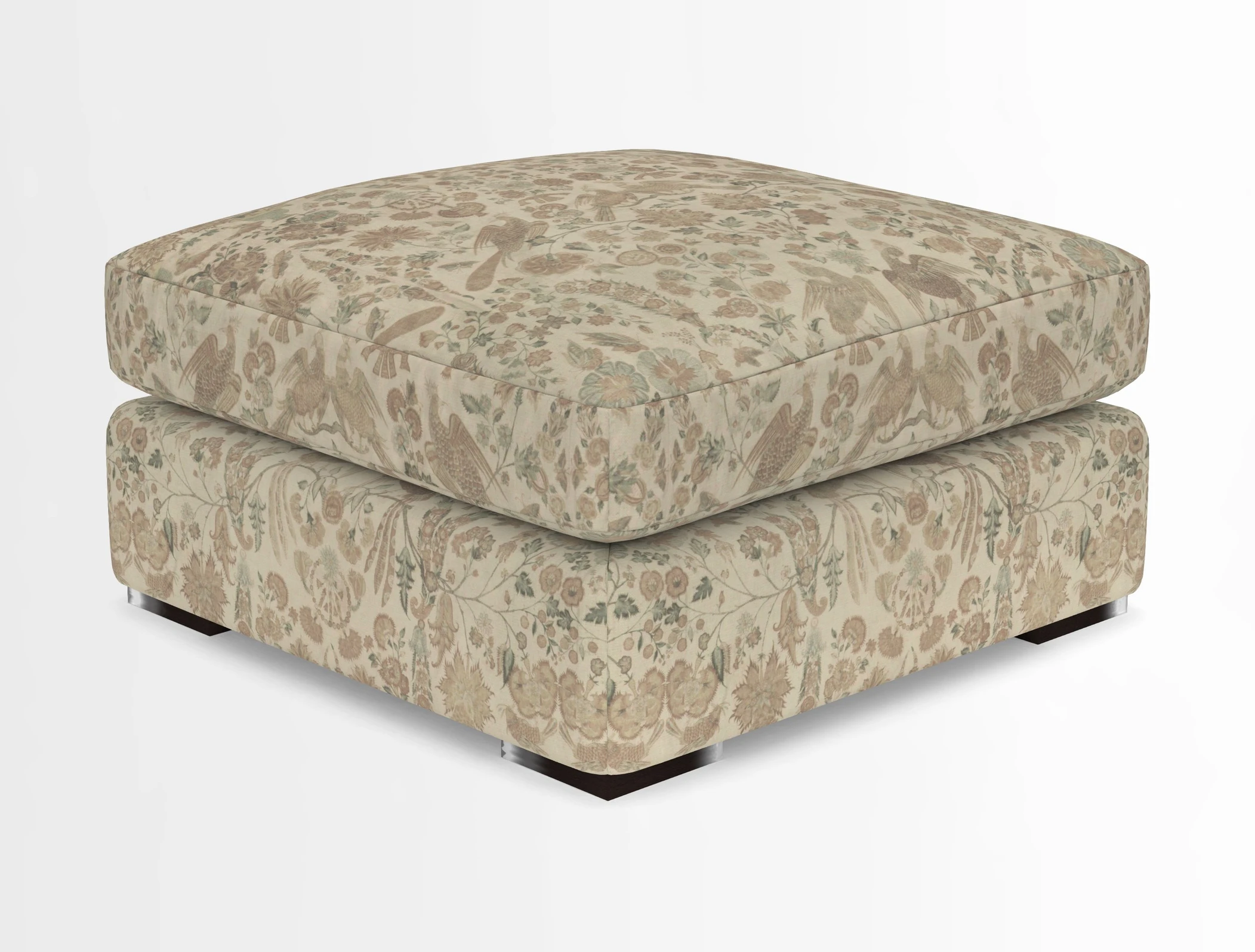 Stockbridge Combi Footstool in Two Tone Plain Biscuit