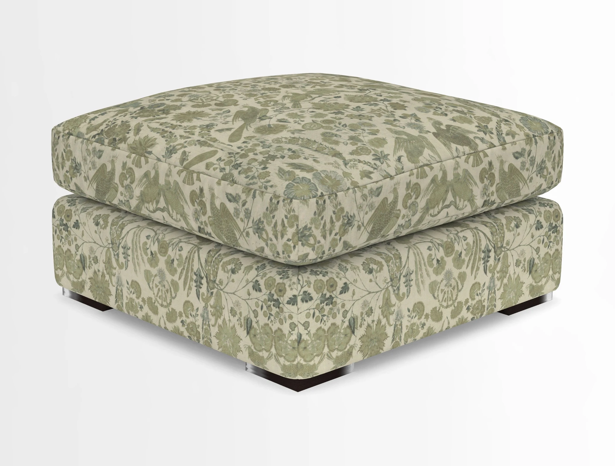 Stockbridge Combi Footstool in Two Tone Plain Biscuit