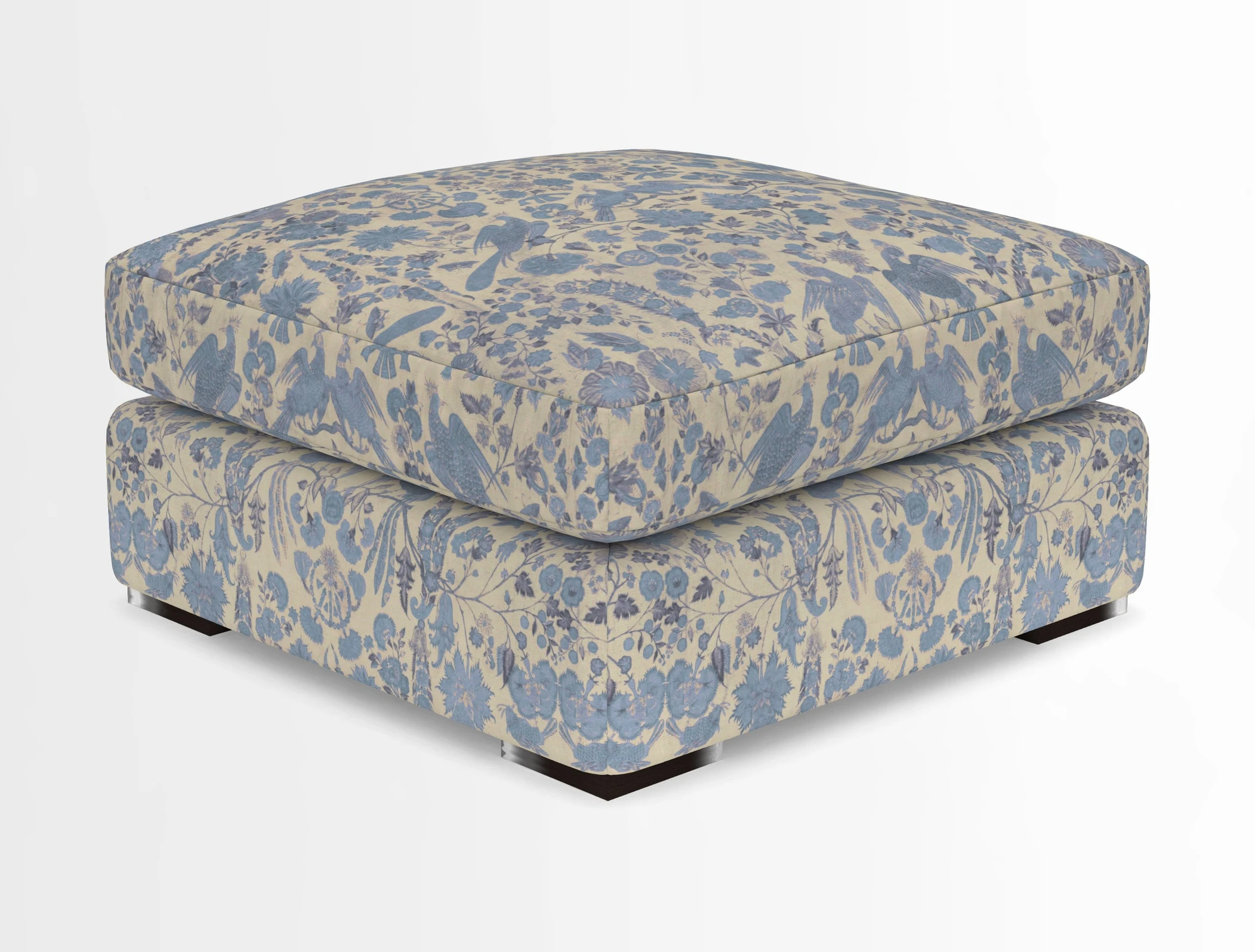 Stockbridge Combi Footstool in Two Tone Plain Biscuit