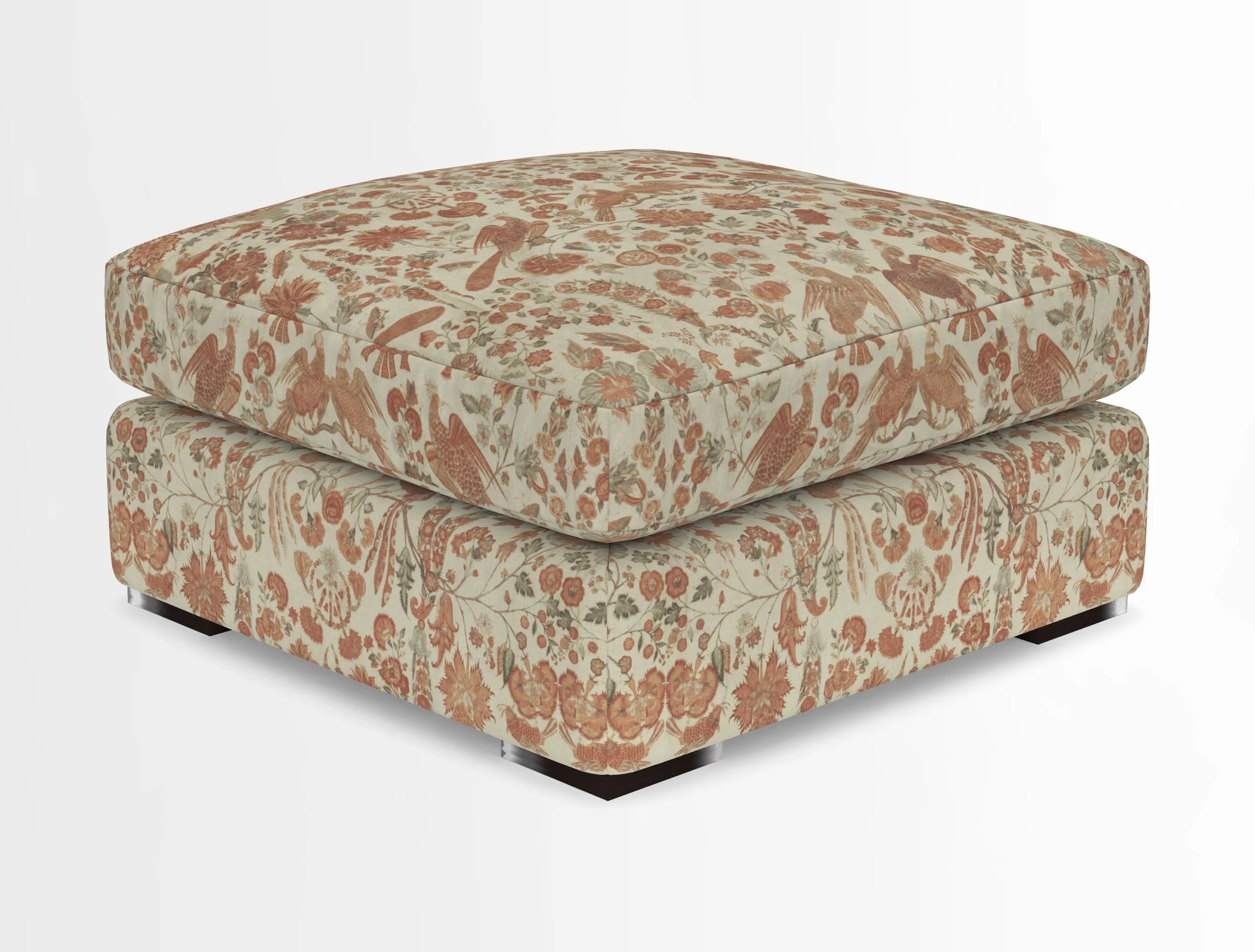 Stockbridge Combi Footstool in Two Tone Plain Biscuit
